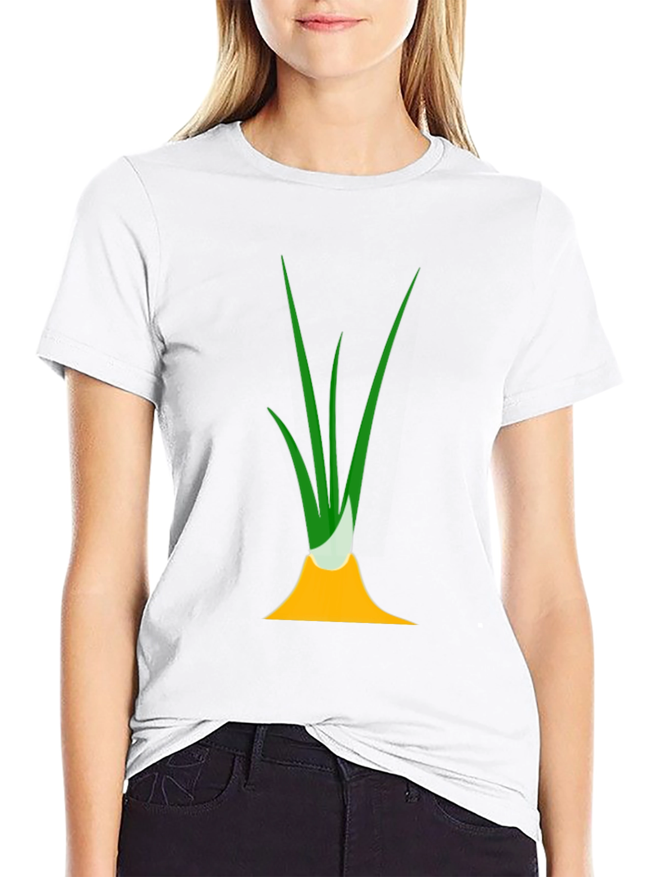 Black Funny Onion Graphic Tee - Black Cotton T-Shirt view 9