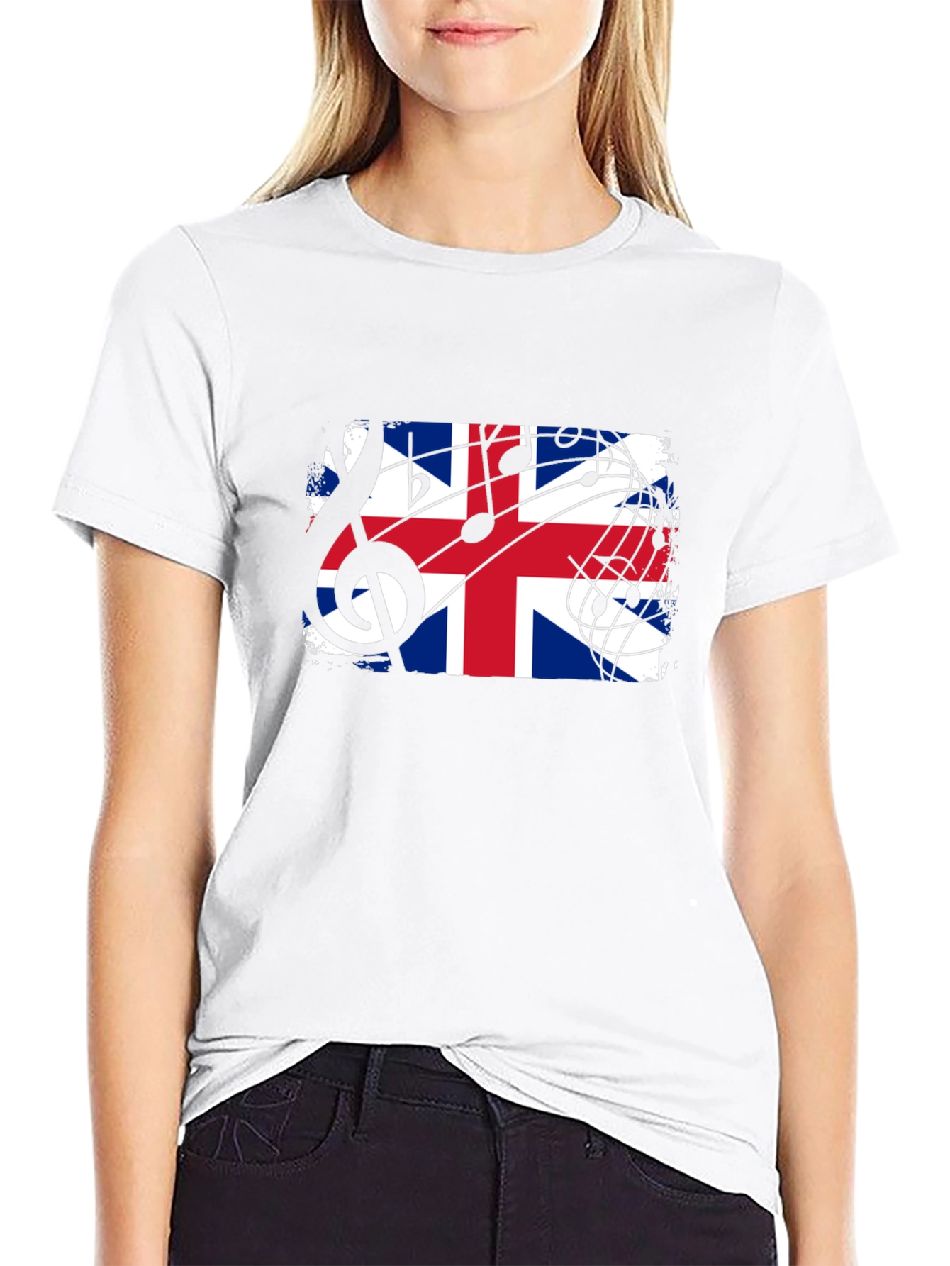 Black Union Jack Music Graphic Tee view 9