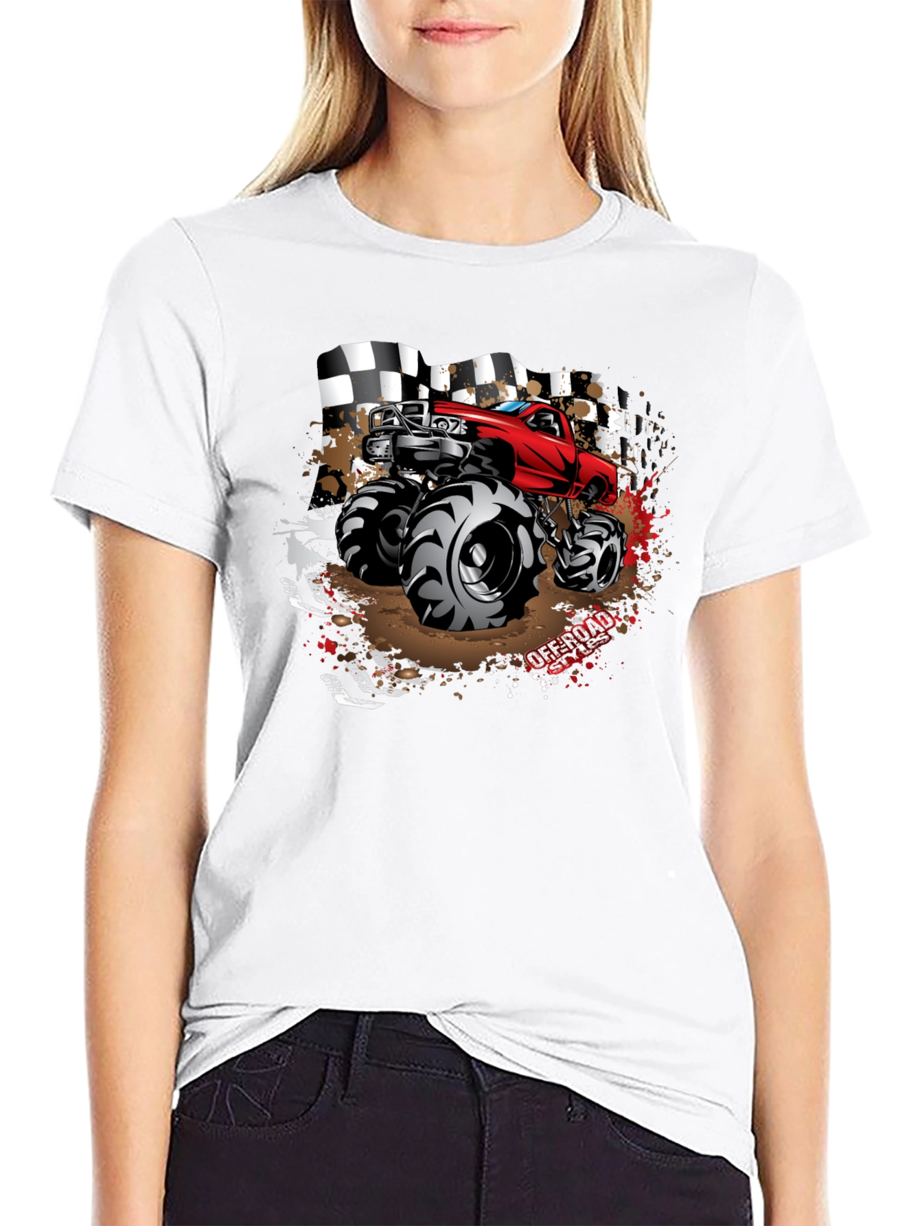 Black Monster Truck Off-Road T-Shirt view 9