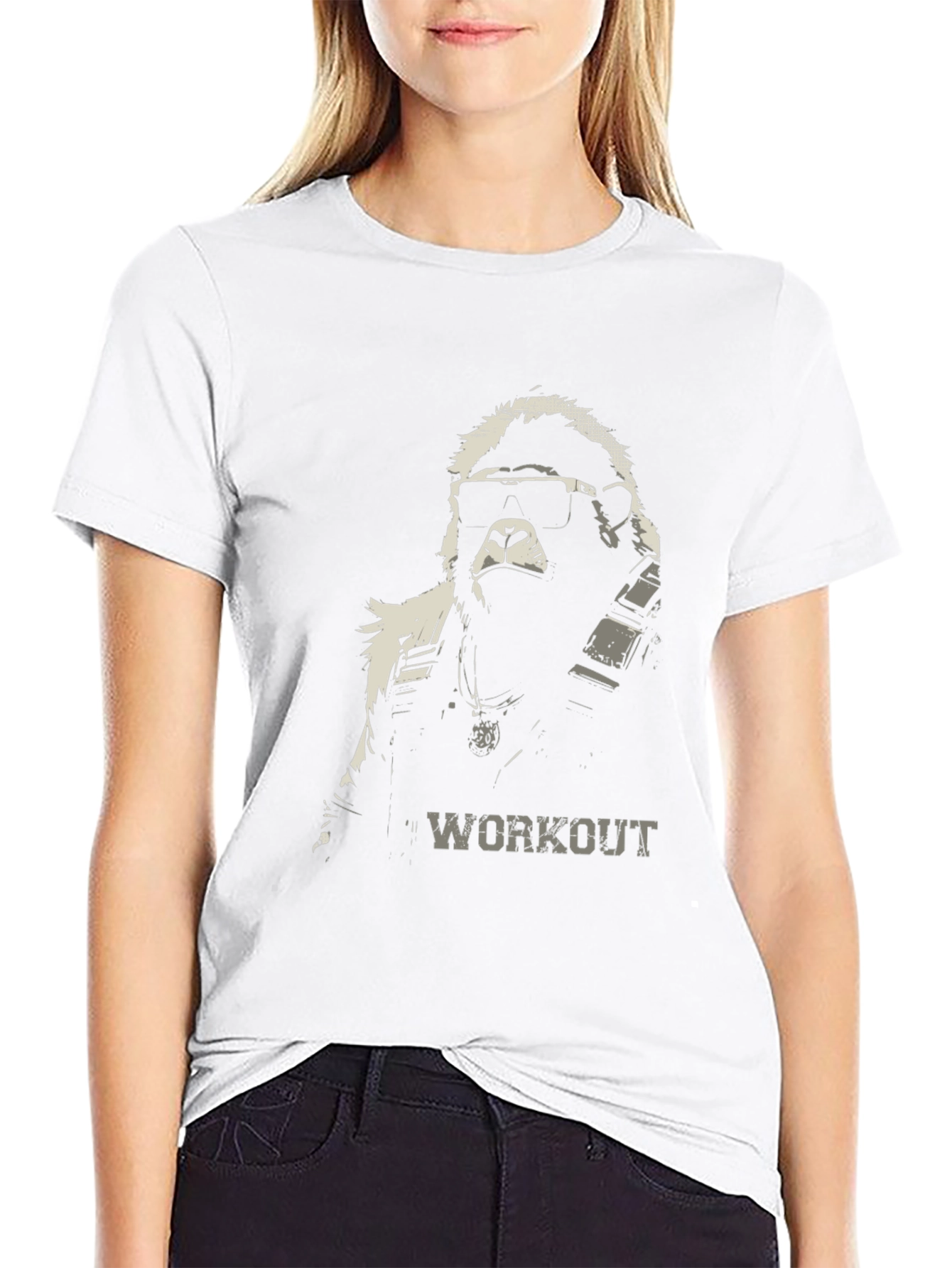 Black Workout Gorilla Graphic Tee view 9