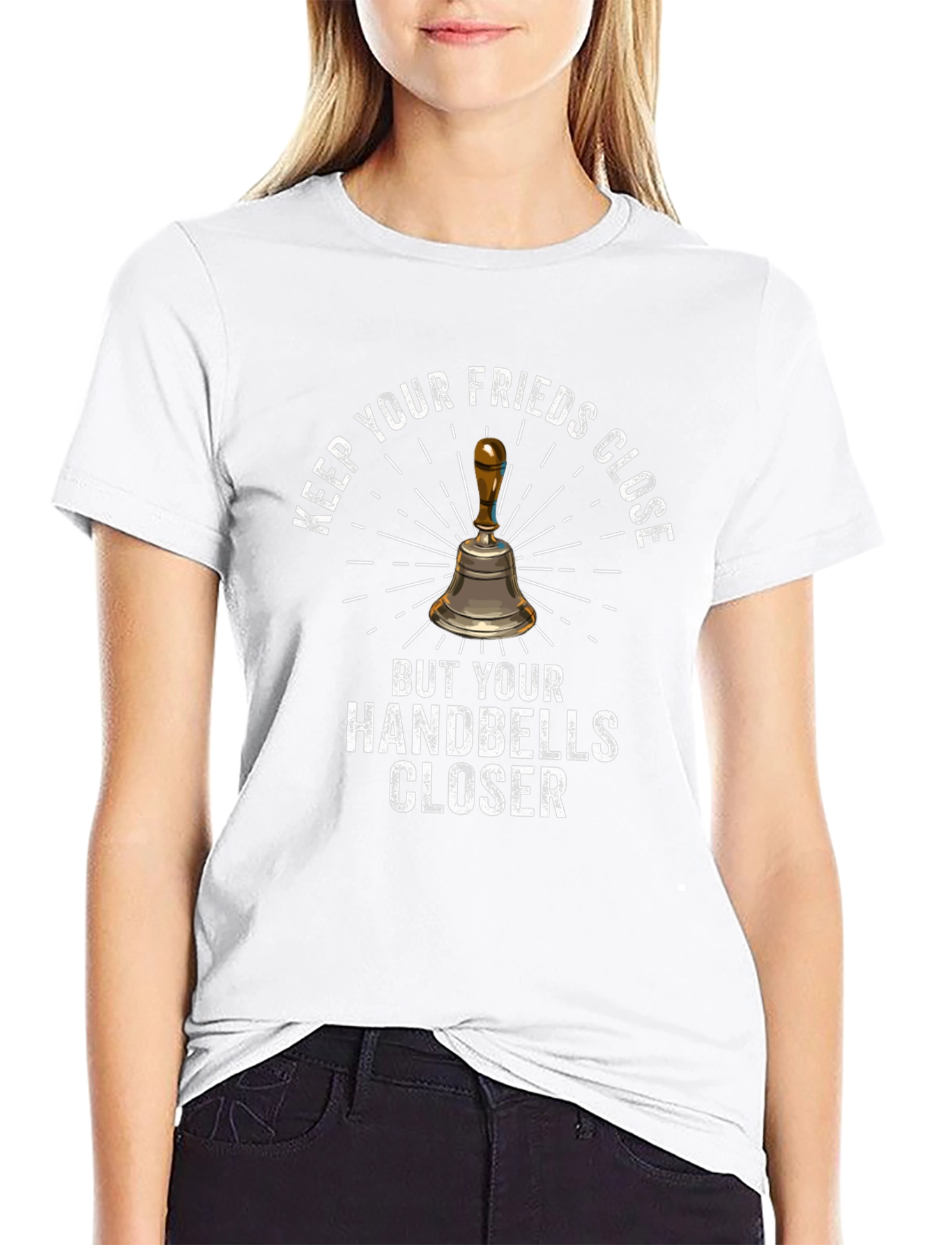 Black Handbell T-Shirt: Keep Your Handbells Closer! view 9