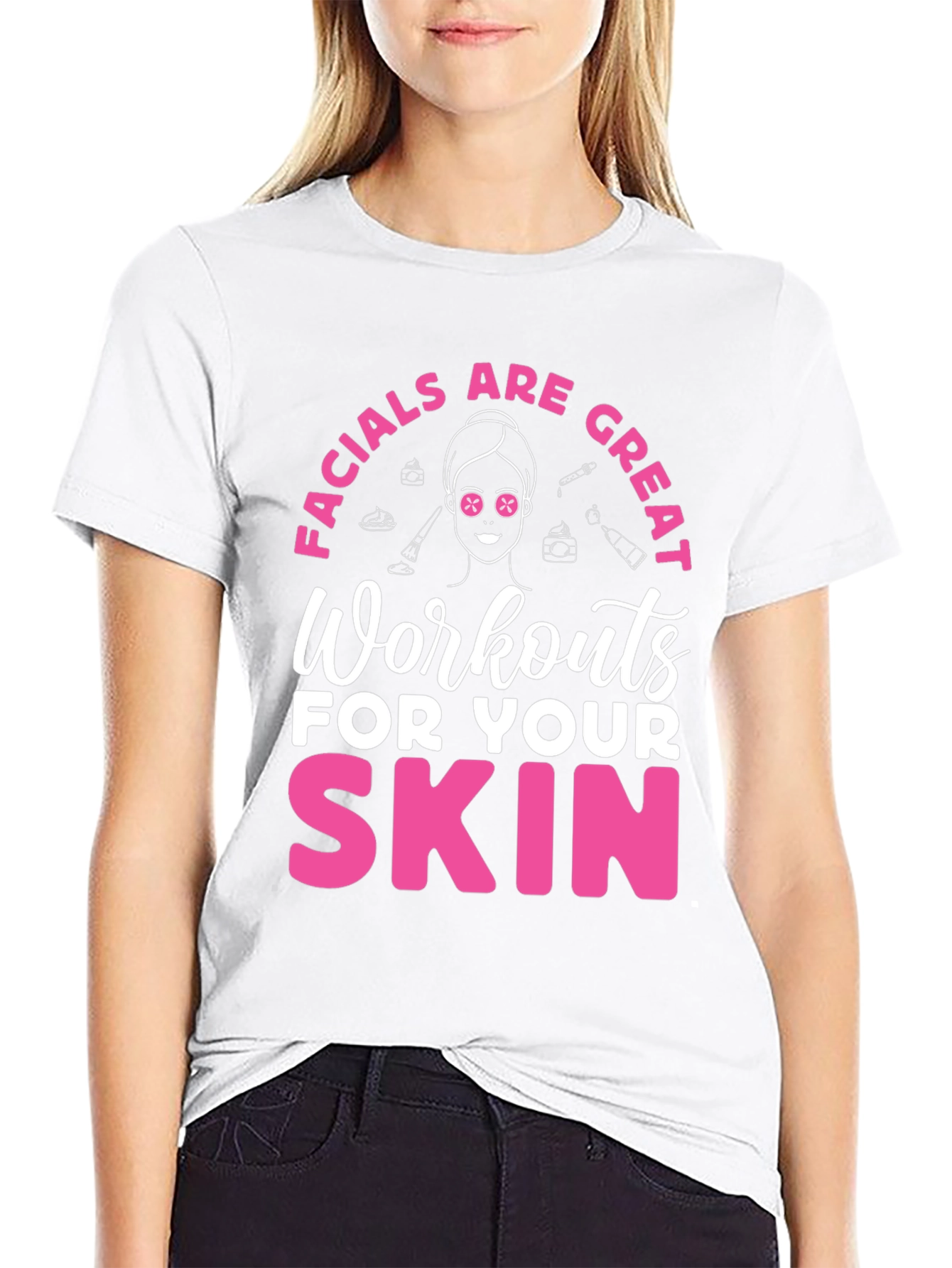 Black Facials are Great Workouts Skin T-Shirt view 9
