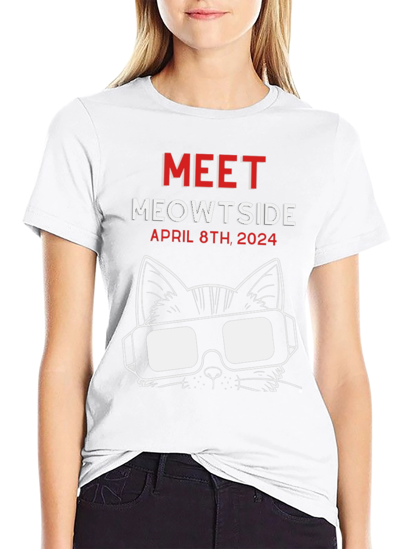 Black Meowtside Cat T-Shirt - April 8th, 2024 view 9