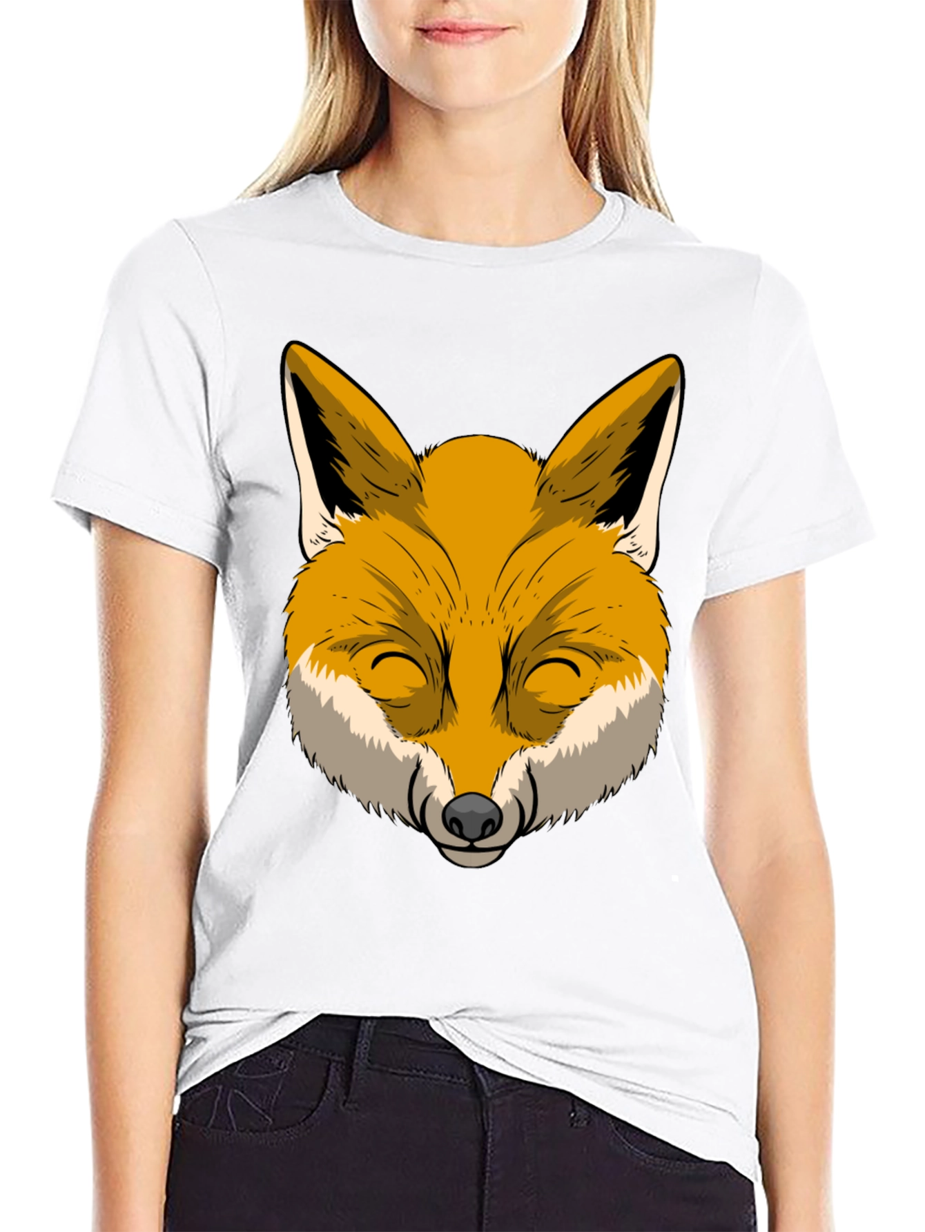 Black Fox Graphic T-Shirt - Cool Animal Design view 9