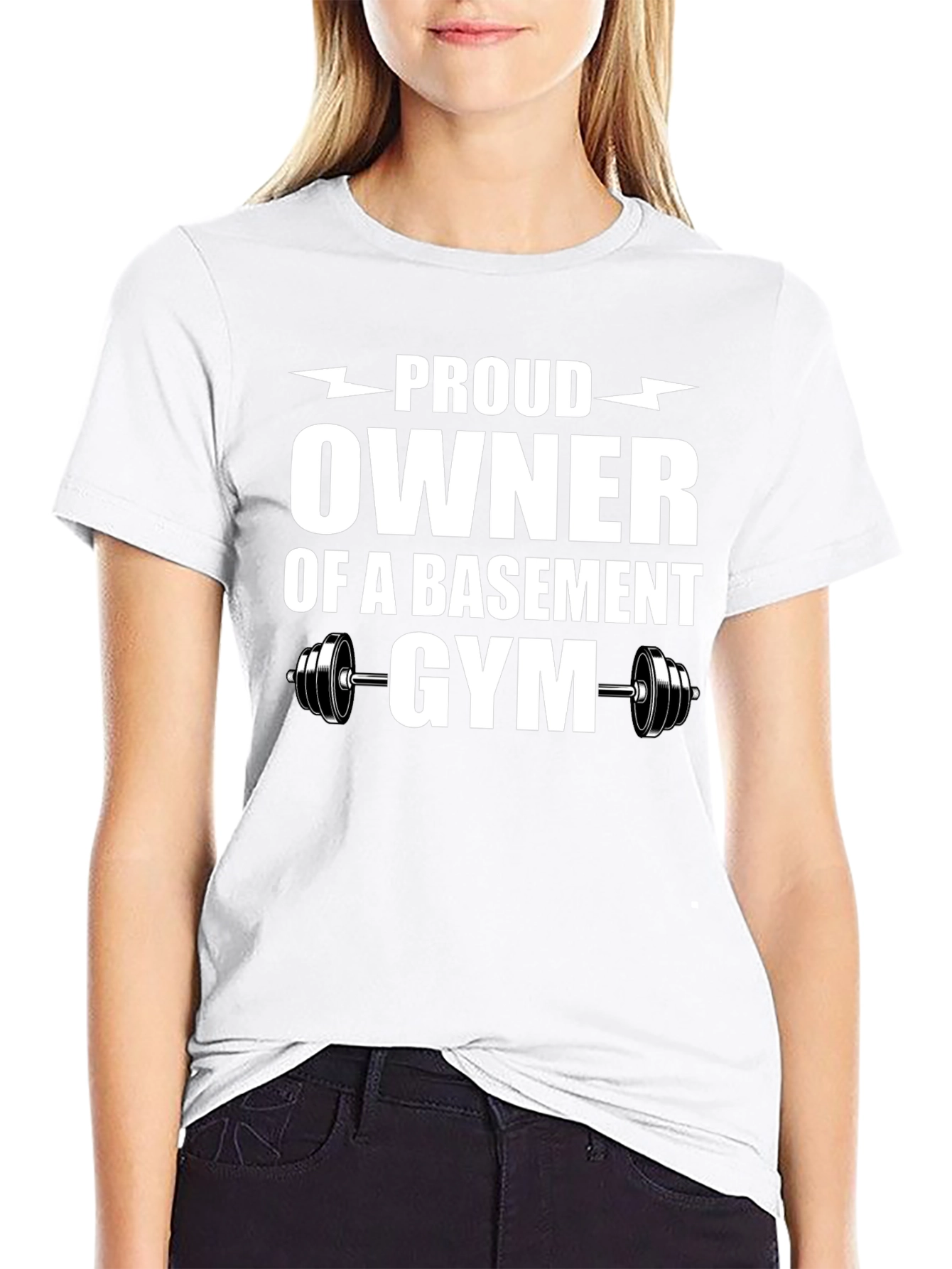 Black Proud Owner Basement Gym T-Shirt view 9