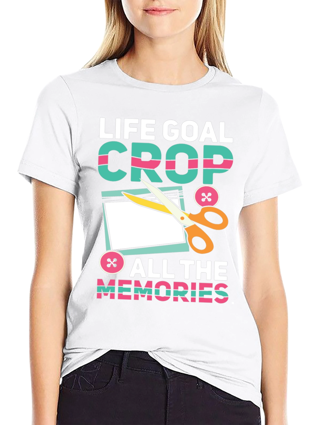 Black Life Goal Crop All the Memories T-Shirt view 9