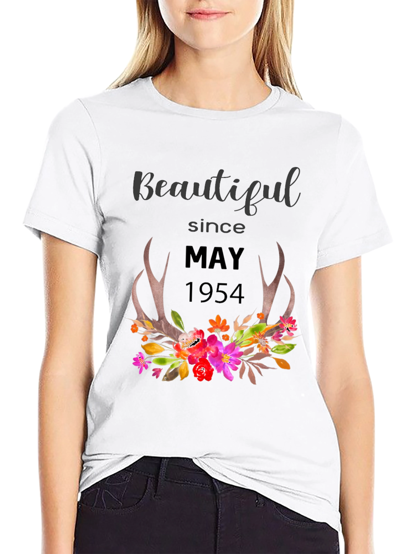 Black Beautiful Since May 1954 Floral Tee view 9