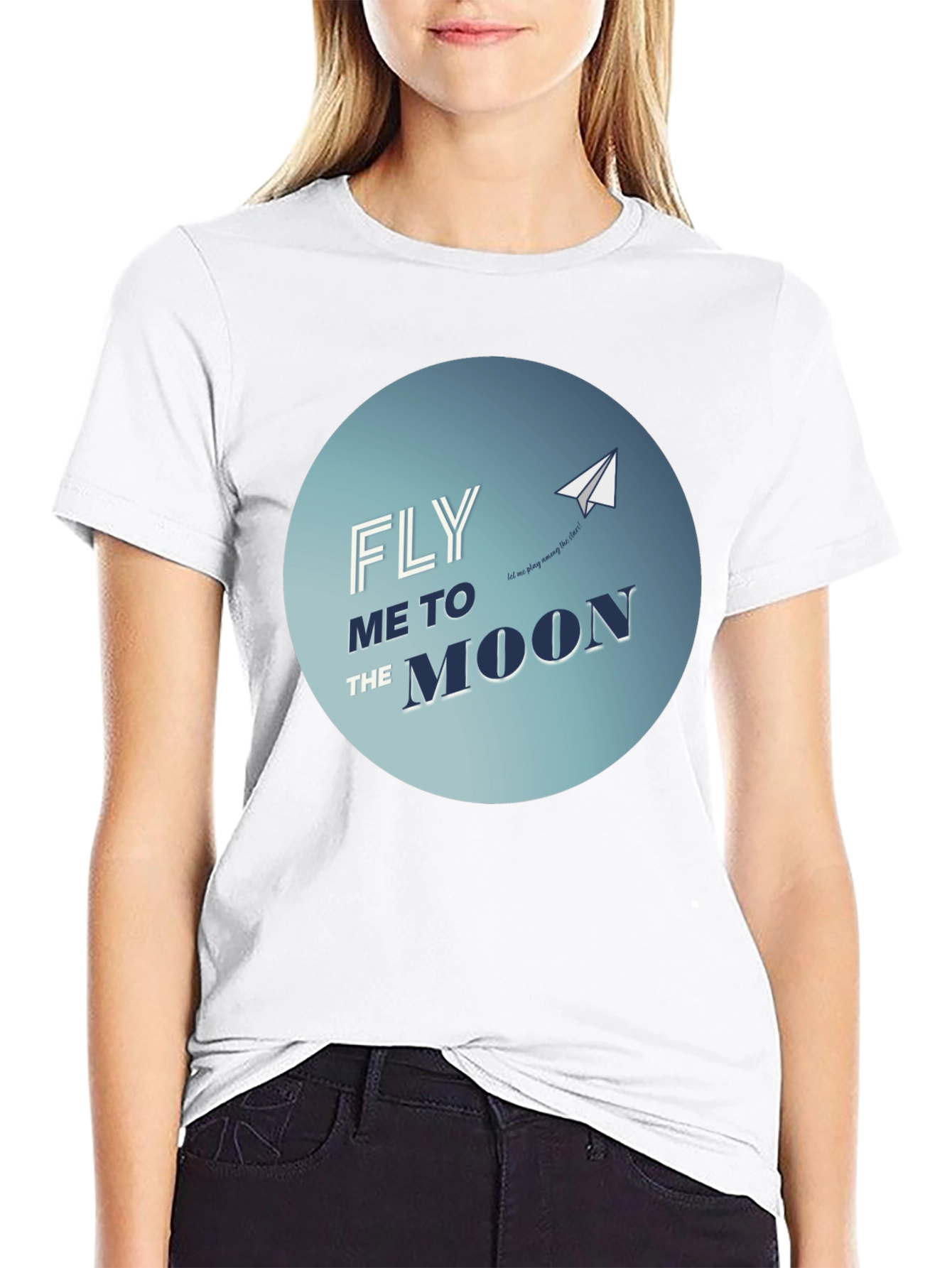 Black Fly Me to the Moon Graphic Tee view 9
