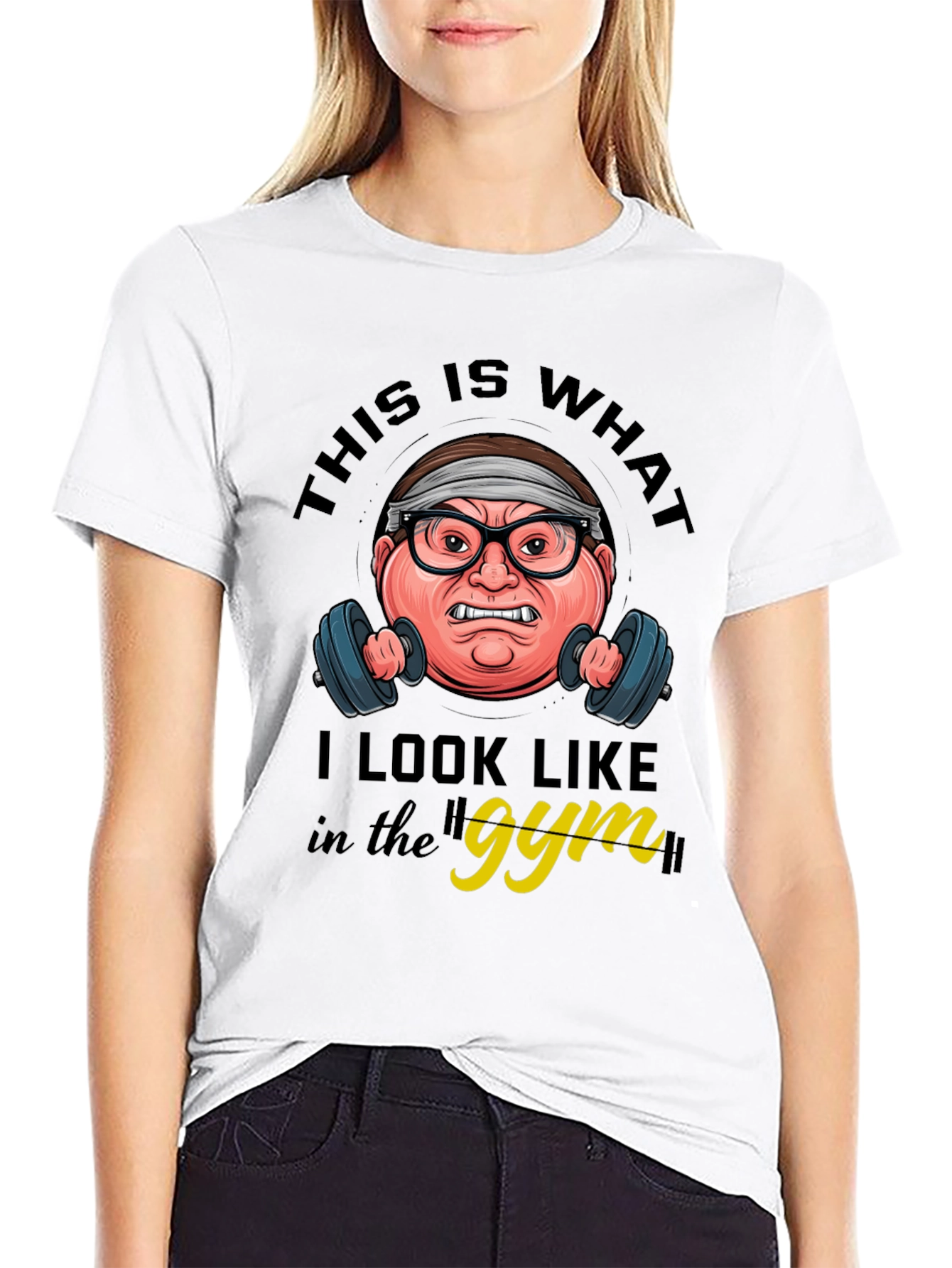 Black Gym Humor Graphic Tee - This Is What I Look Like view 9