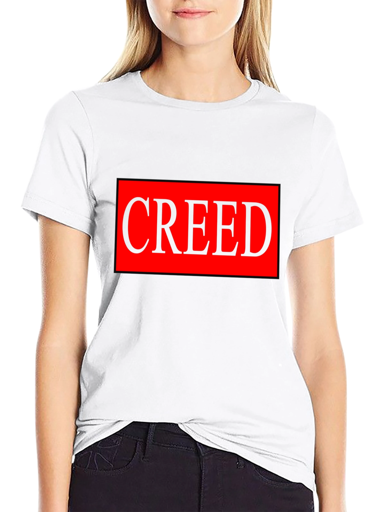 Black Creed Graphic T-Shirt - Black - Bold Statement Tee view 9