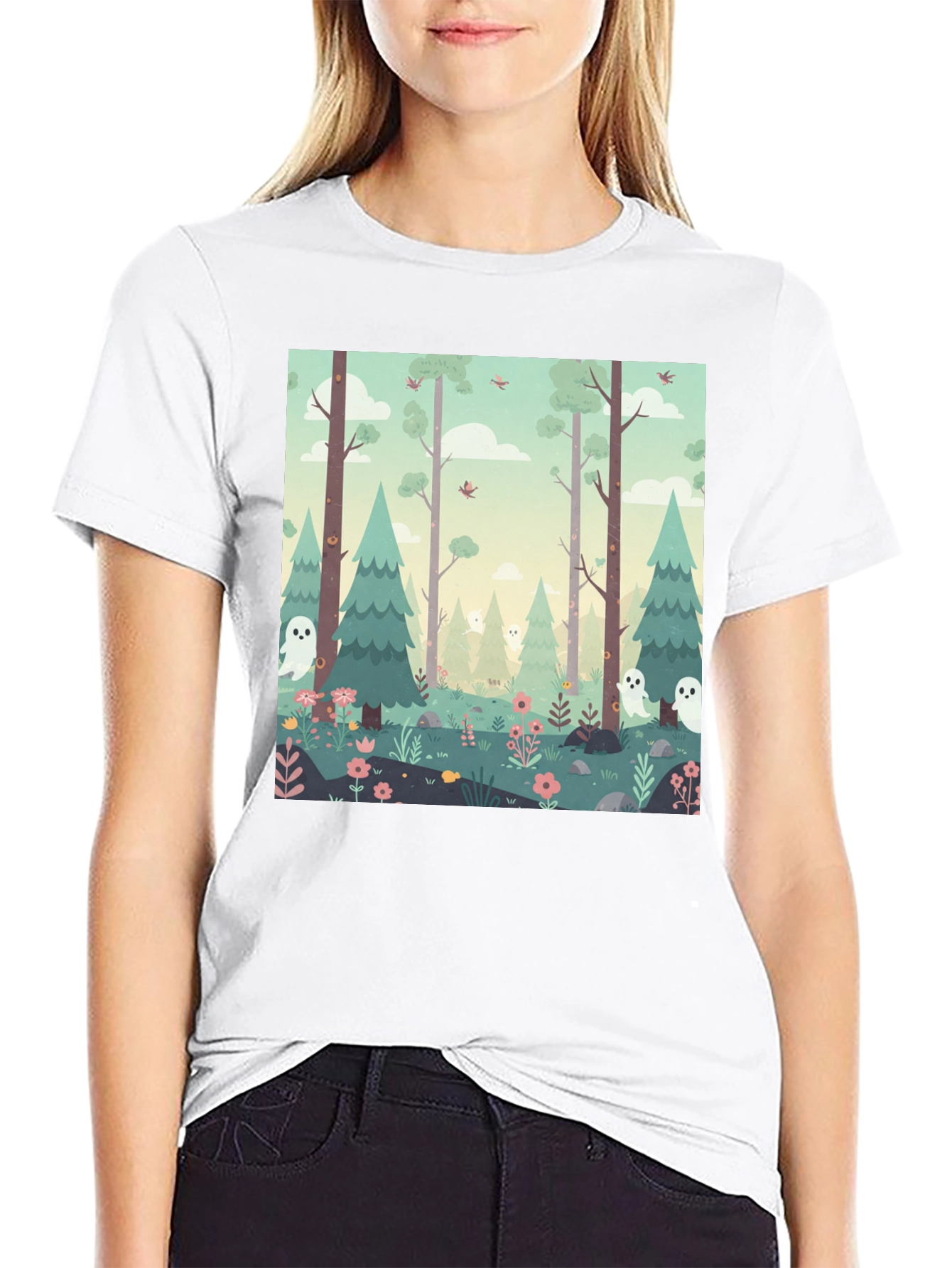 Spooky Forest Graphic Tee - Unique Halloween T-Shirt - 9