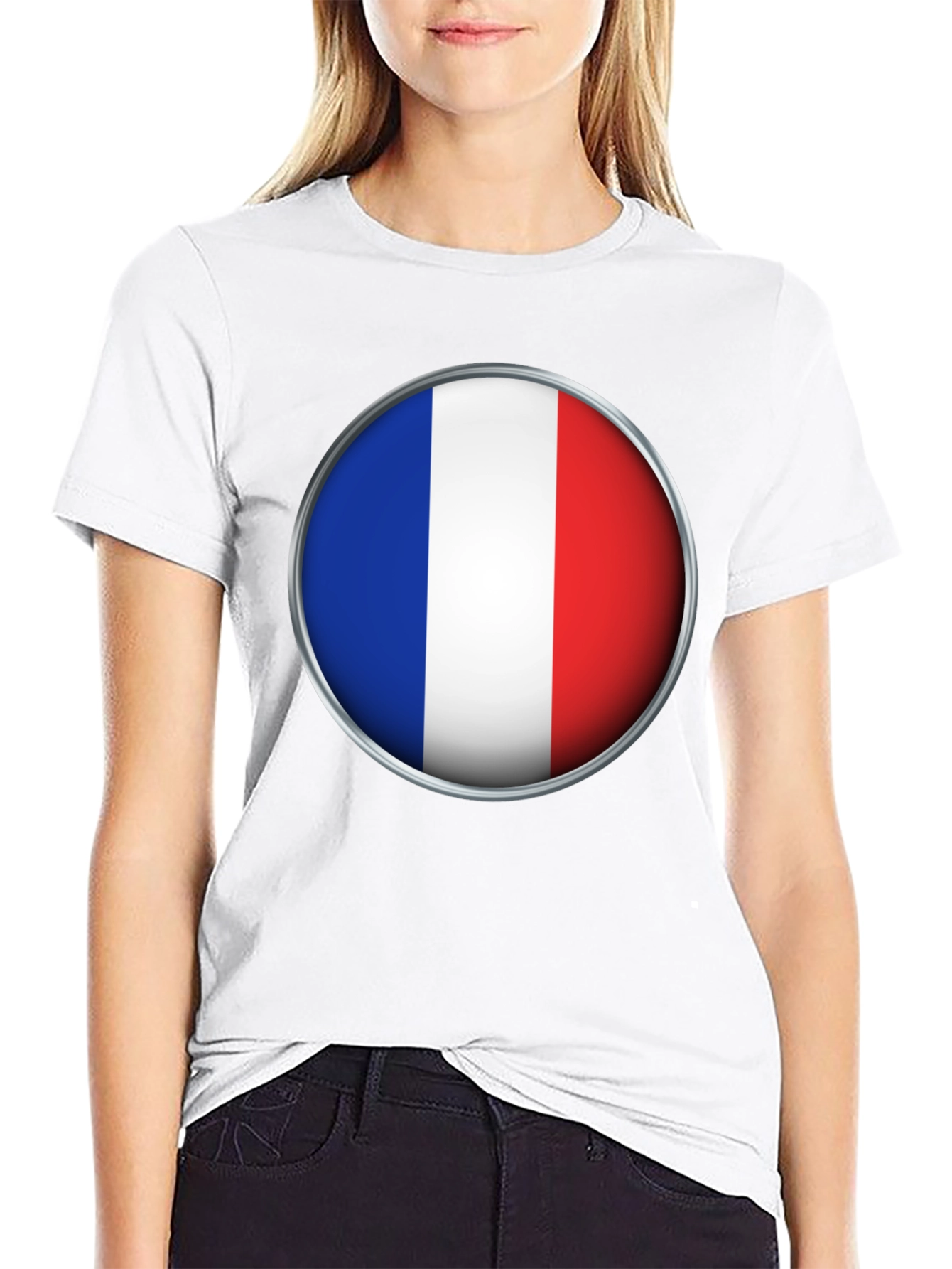Black French Flag T-Shirt - Stylish National Pride Tee view 9