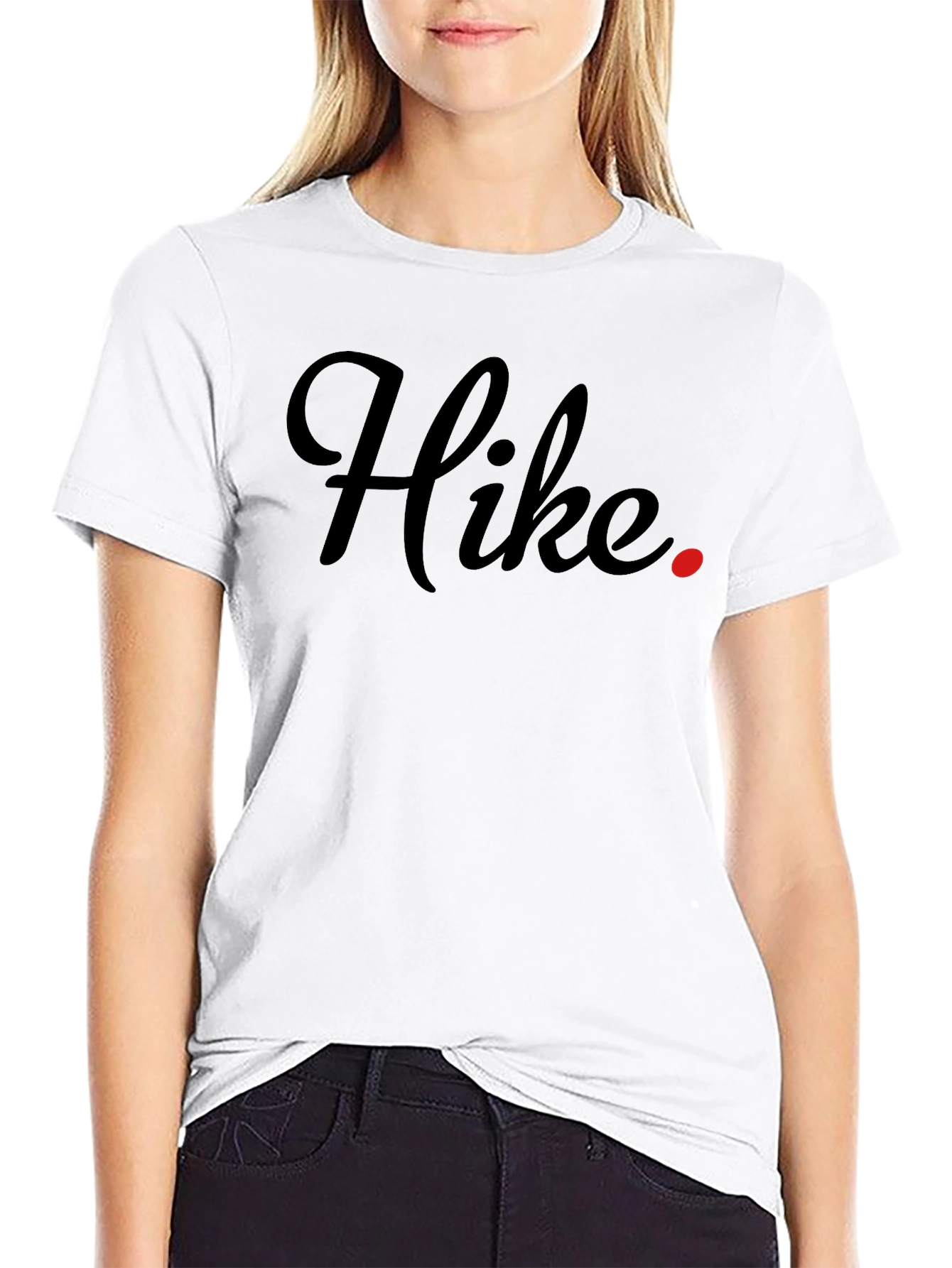 Black Hike Graphic Tee - Black Crew Neck Casual Shirt view 9