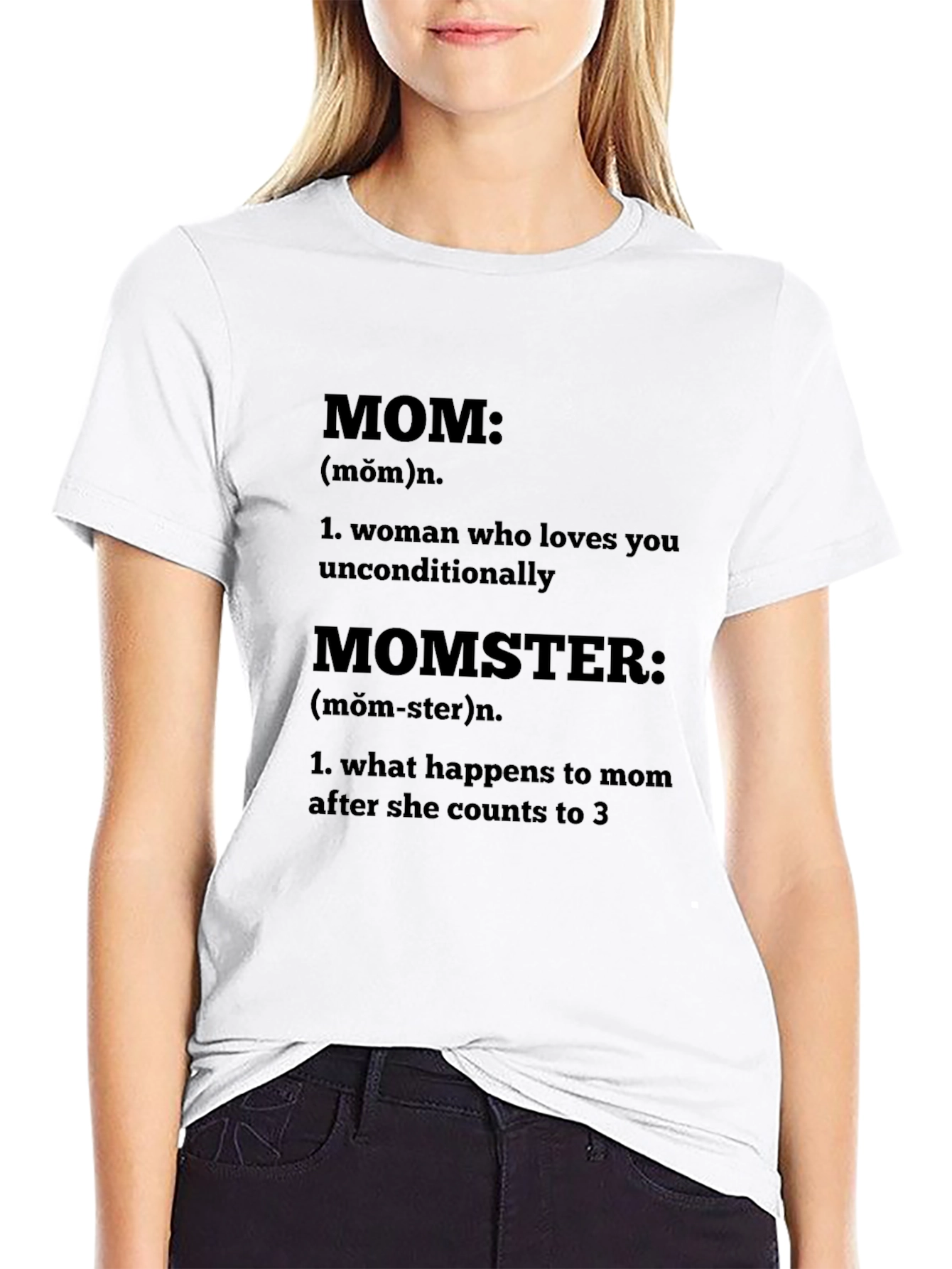 Black Momster Definition T-Shirt Funny Mom Gift view 9