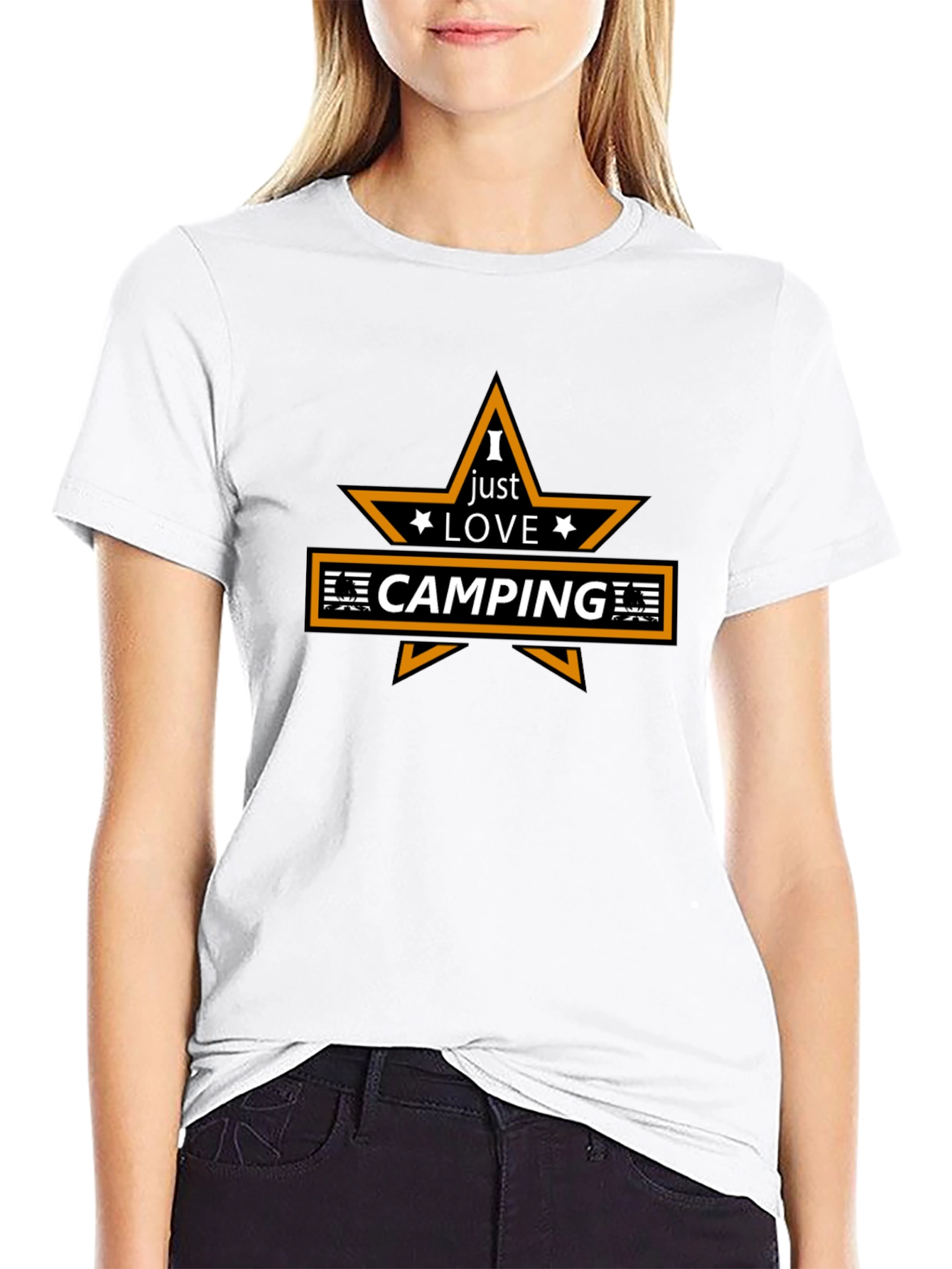 Black I Love Camping Graphic Tee - Outdoor Adventure Shirt view 9