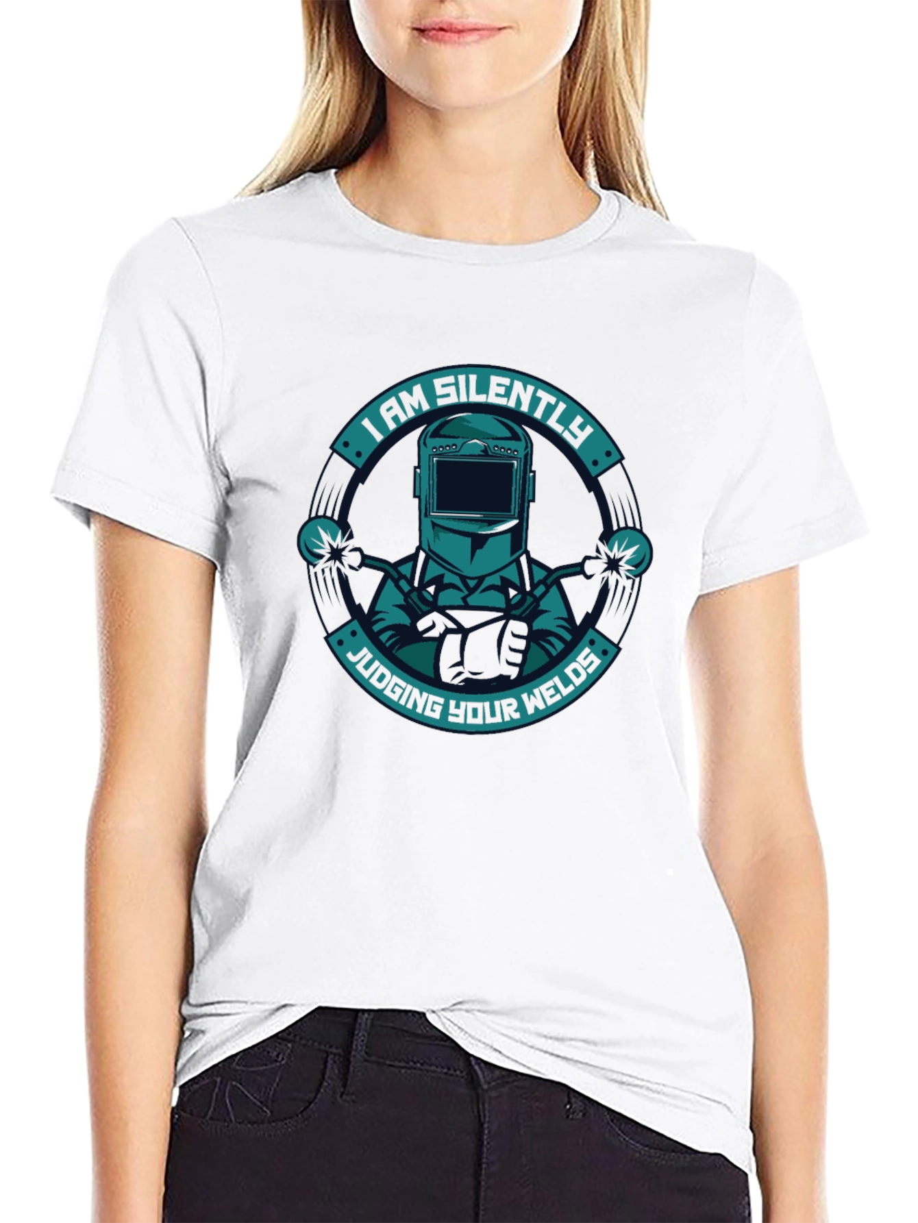 Black Welder's Humor T-Shirt - Judging Your Welds view 9