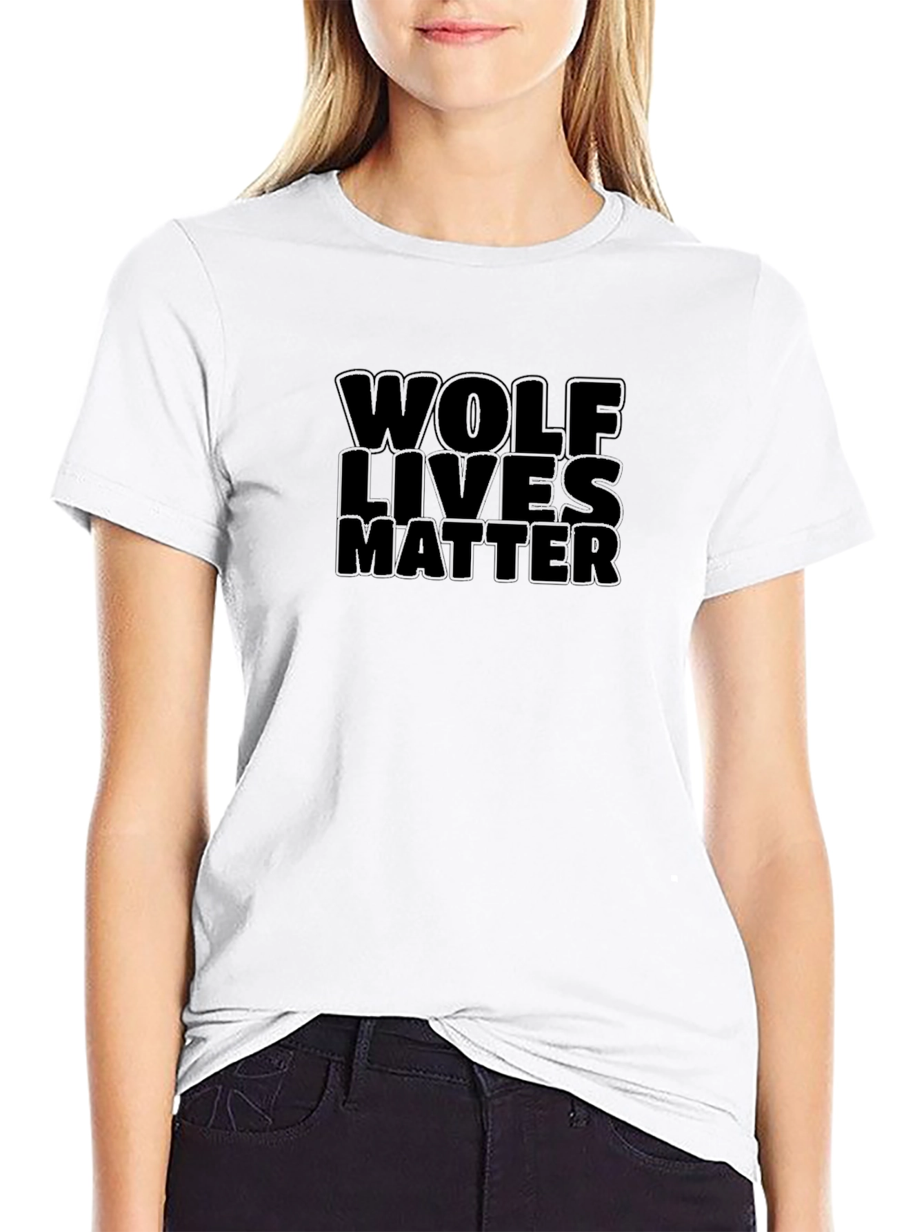 Black Wolf Lives Matter Graphic Tee view 9