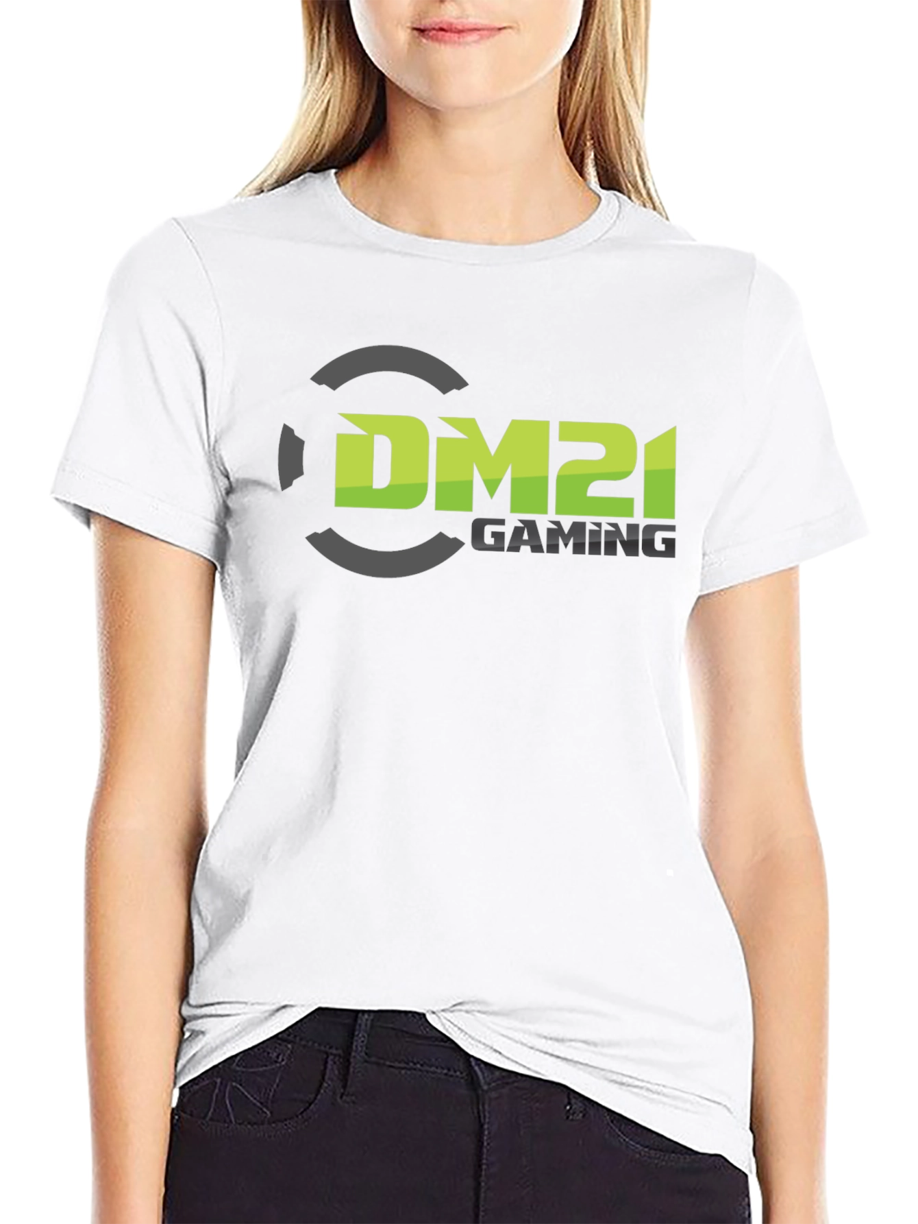 Black DM21 Gaming Black T-Shirt view 9
