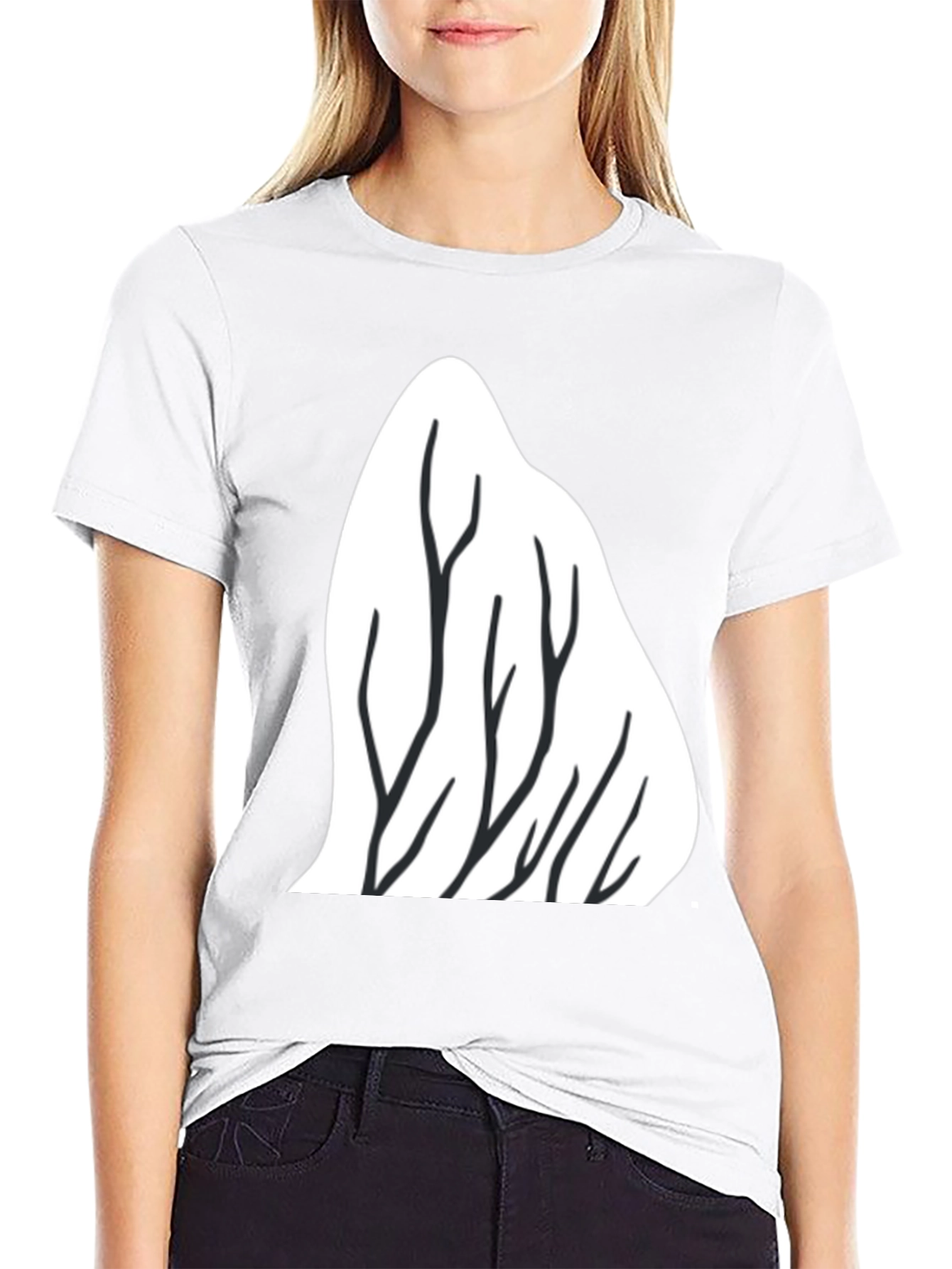 Black Mountain Trees Graphic Tee - Black view 9