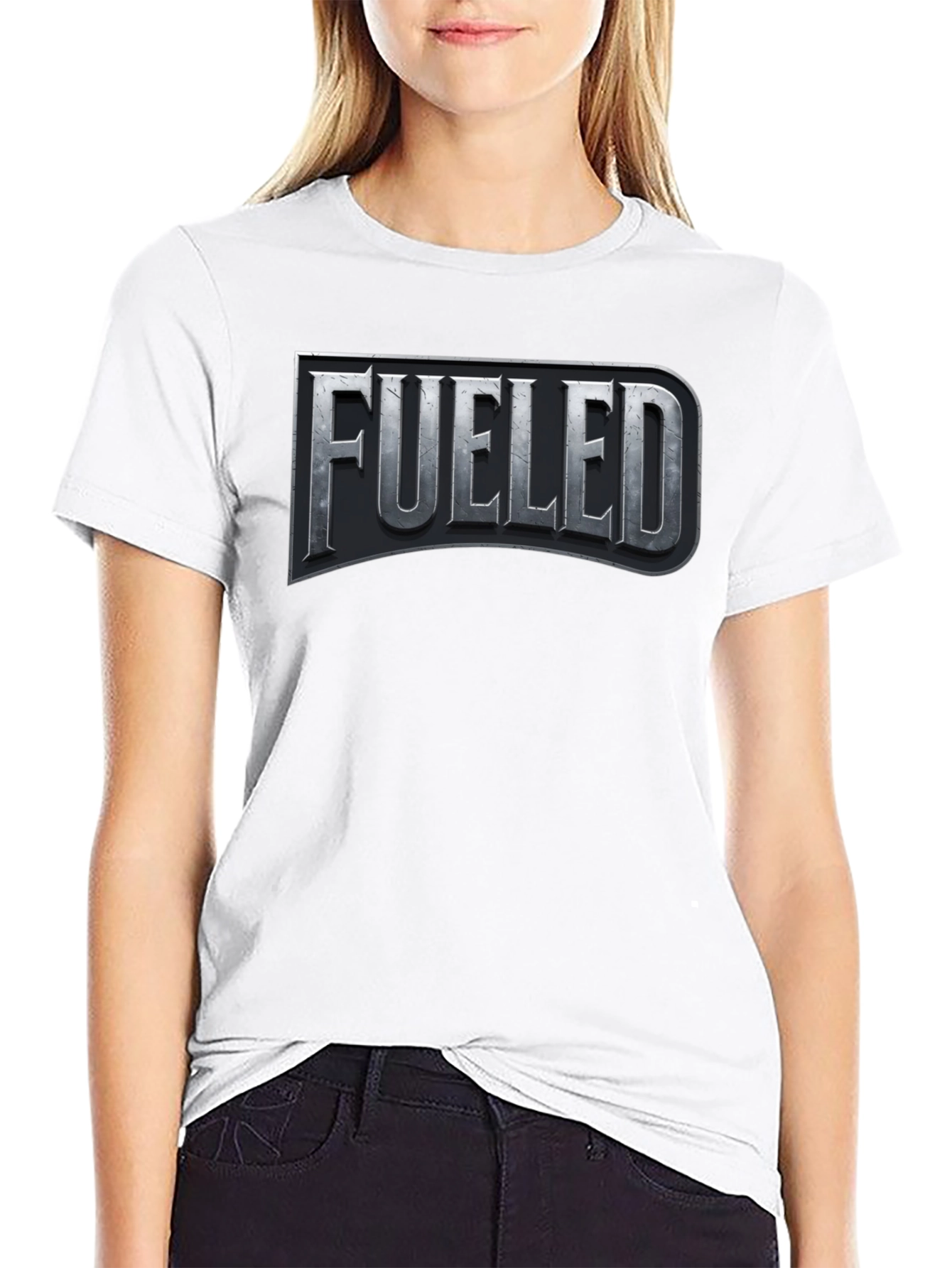 Black Fueled Graphic T-Shirt - Black Crew Neck view 9