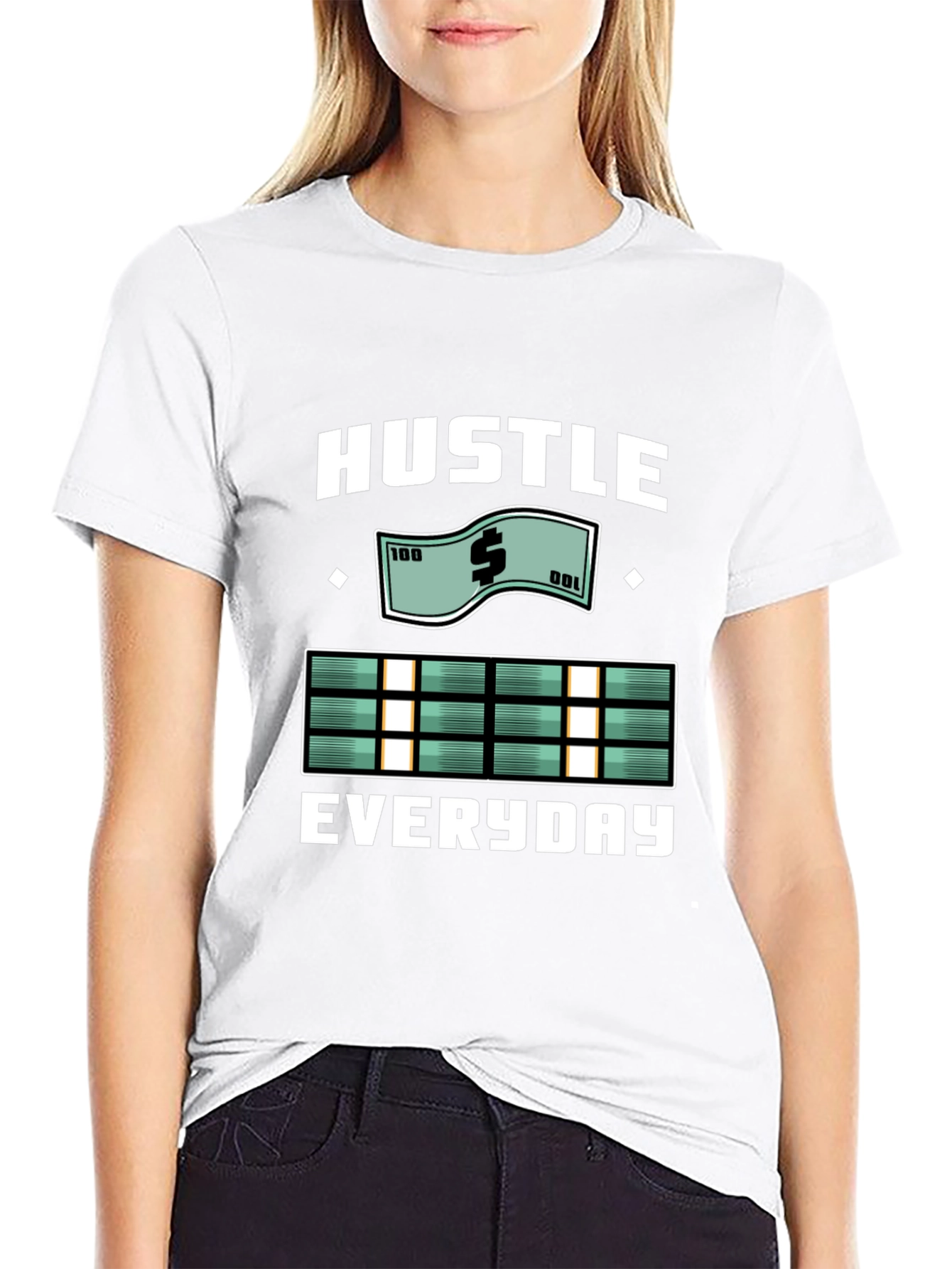 Black Hustle Everyday Graphic T-Shirt view 9