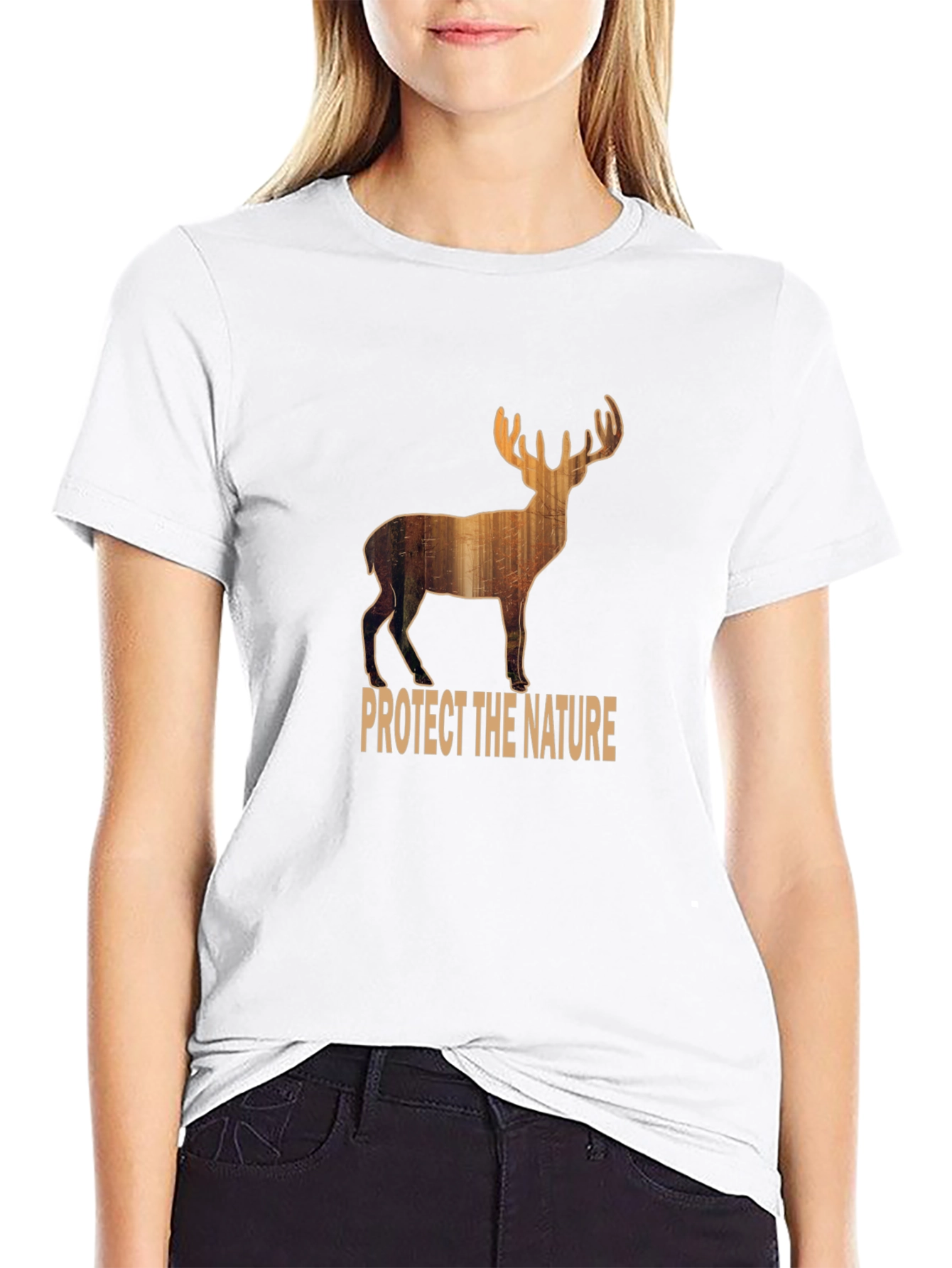 Protect Nature Deer Graphic Tee - Eco Friendly - 9
