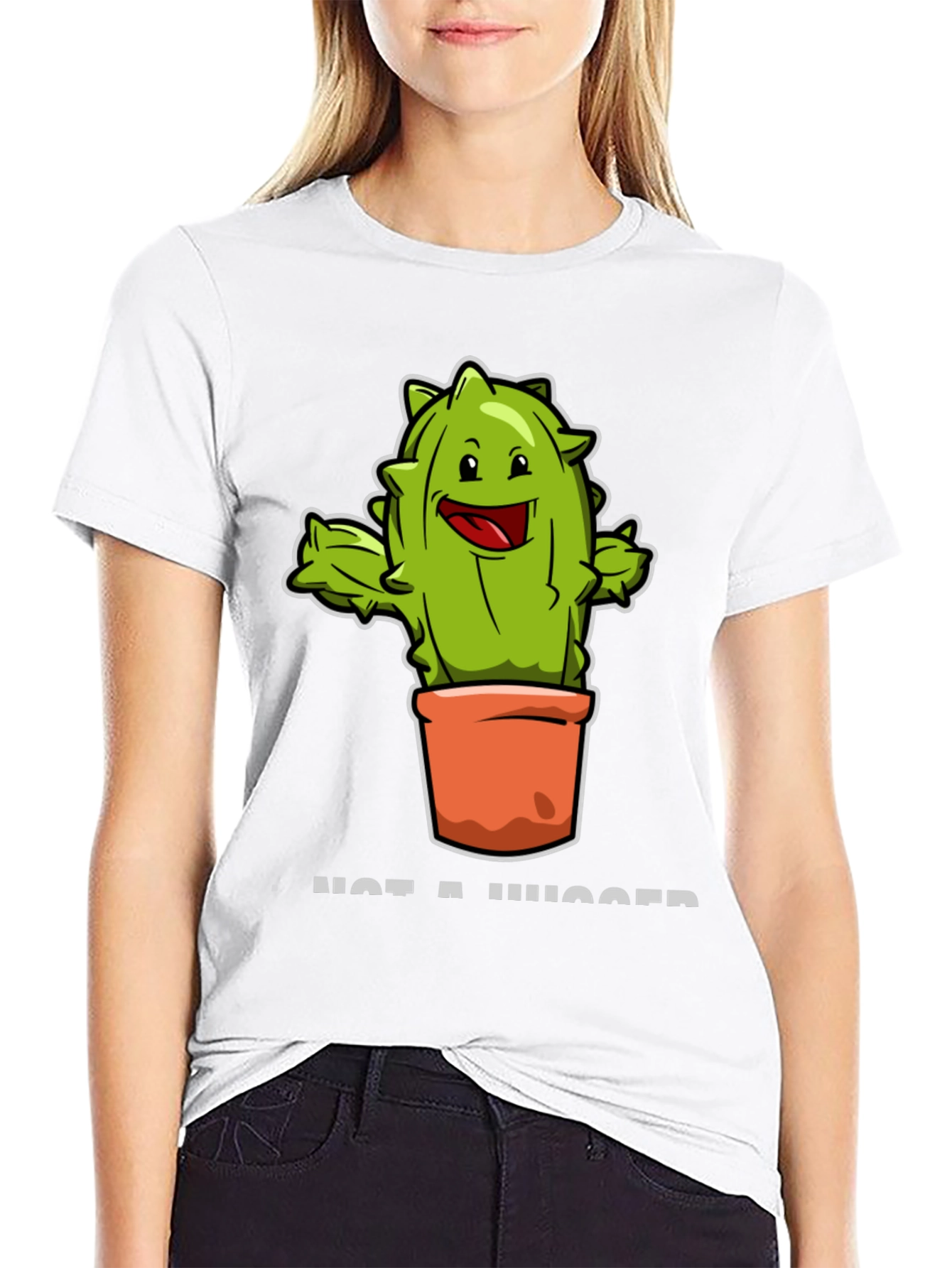 Black Cactus Hugger Funny T-Shirt view 9