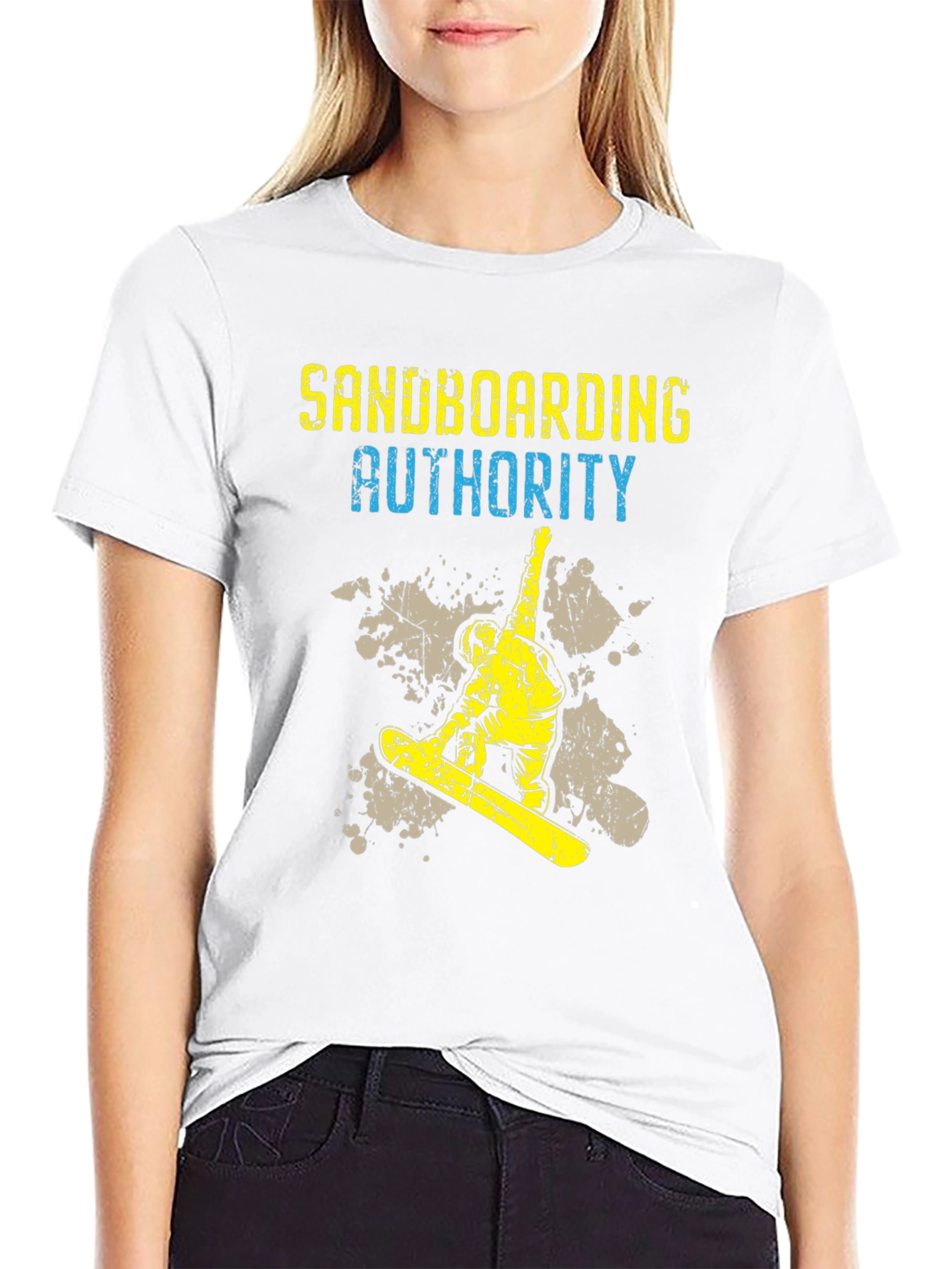 Black Sandboarding Authority Graphic Tee view 9