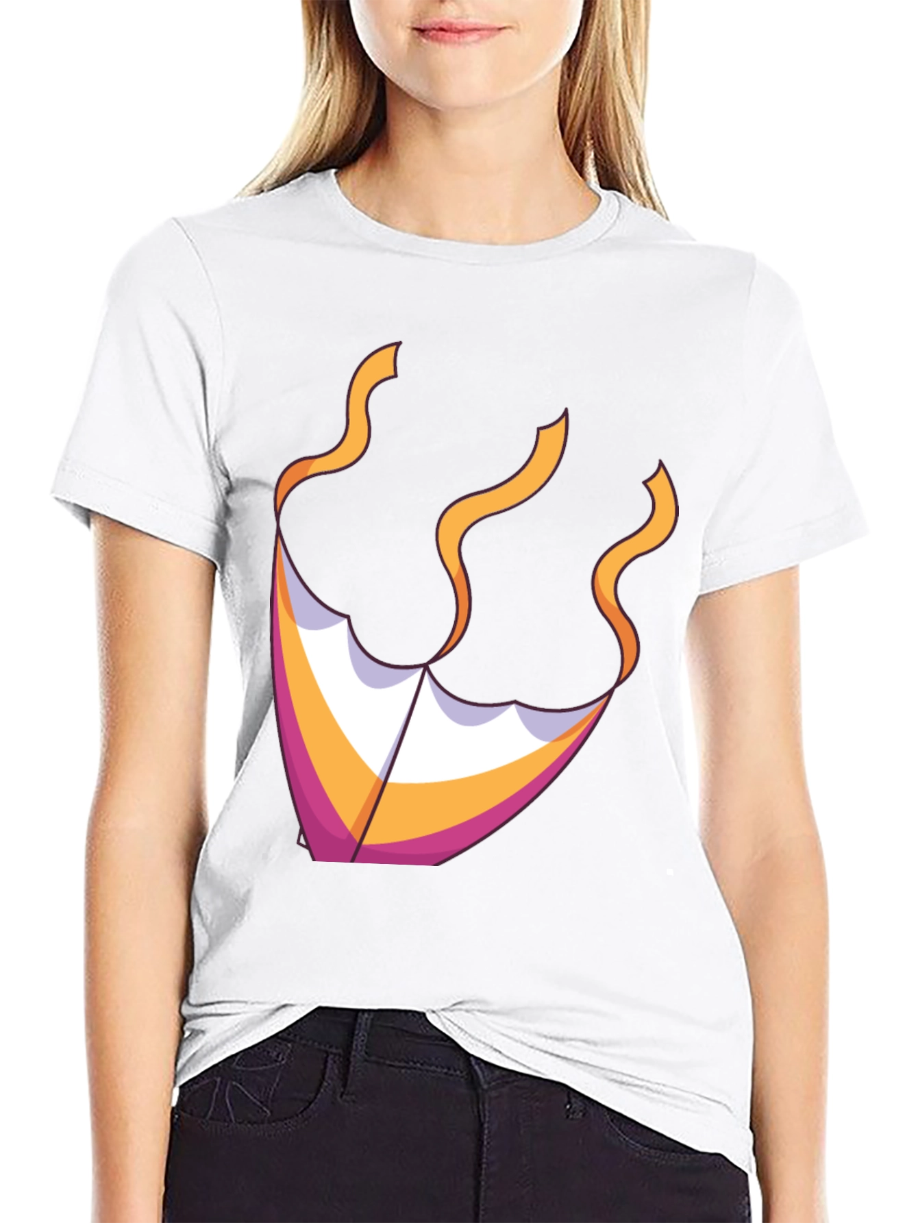 Black Kite Graphic Tee - Black Cotton Blend view 9