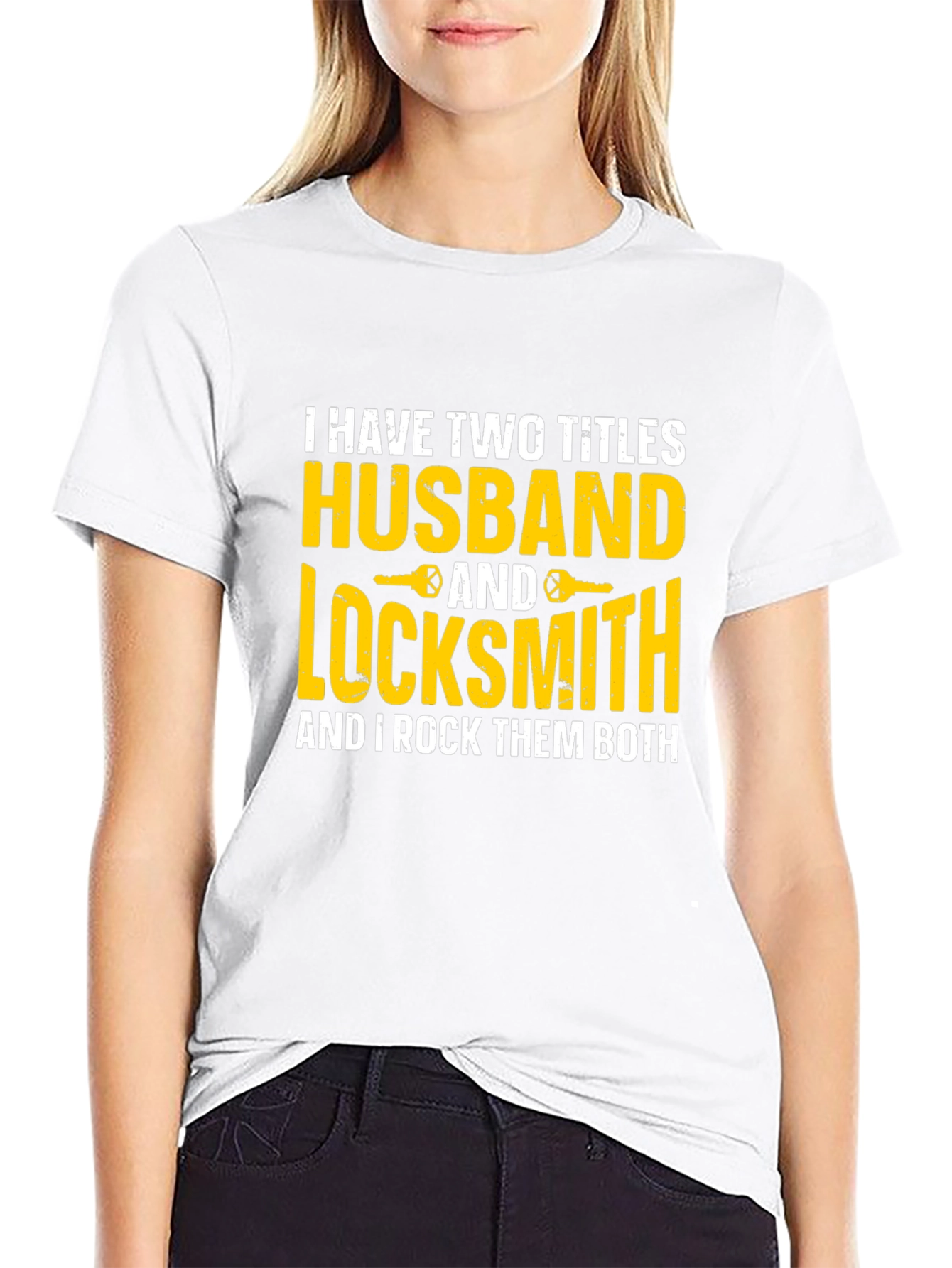 Black Husband & Locksmith Graphic T-Shirt view 9