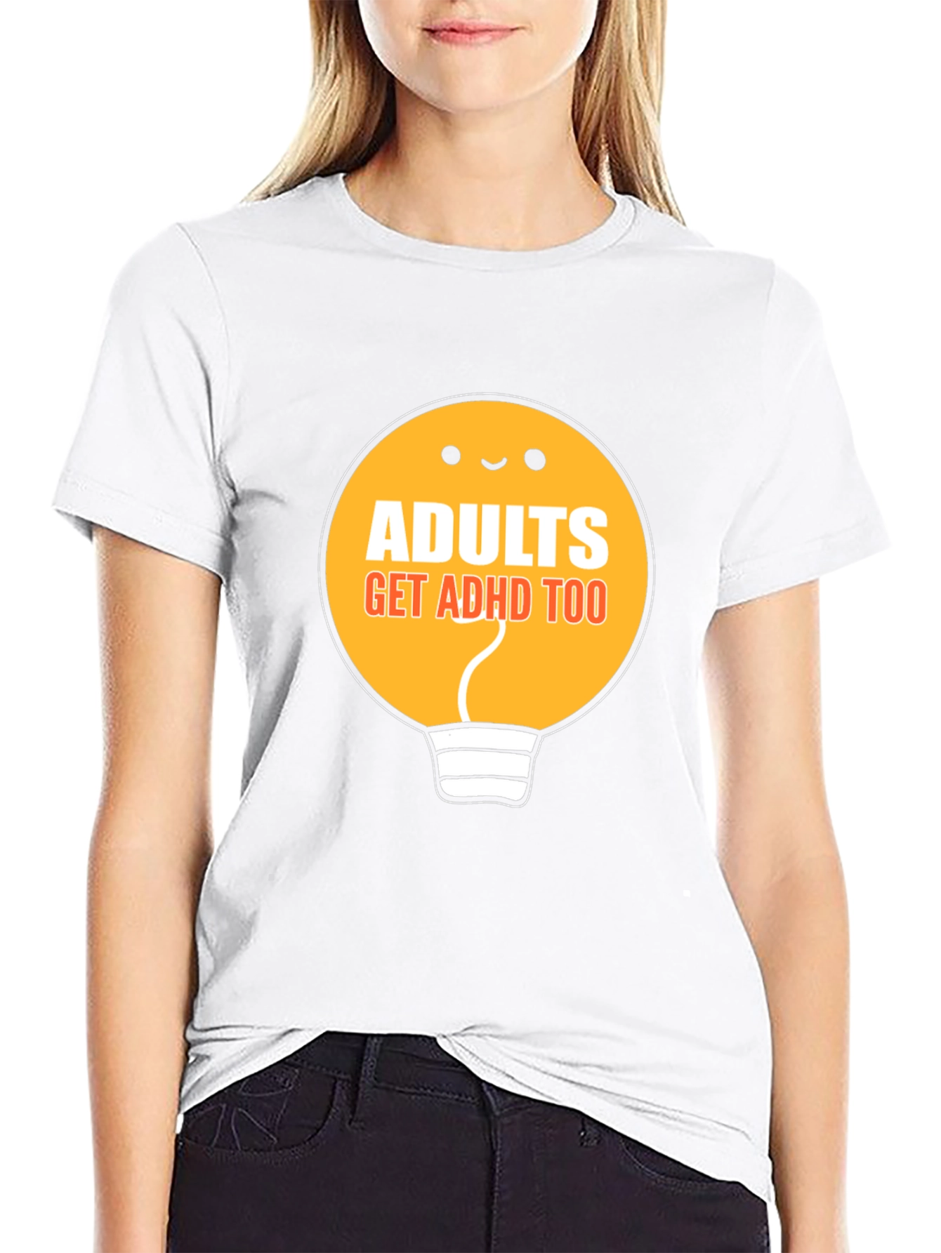 Black Adults Get ADHD Too Black T-Shirt view 9