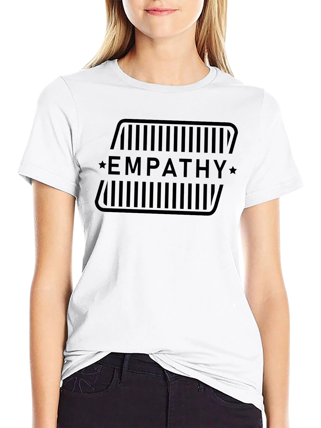 Black Empathy Graphic Tee - Soft Cotton Blend, Stylish Design view 9