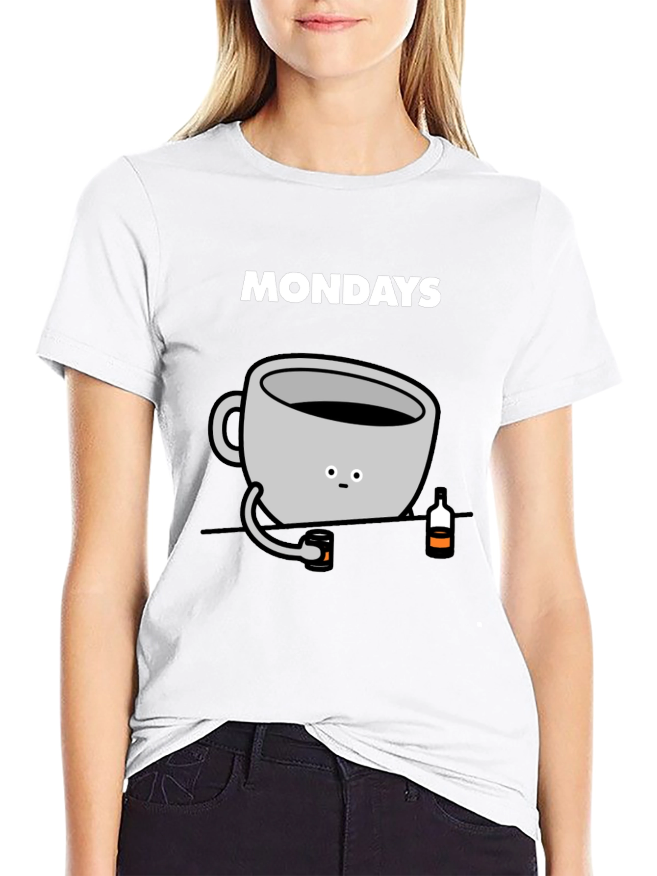 Black Mondays Coffee Mug Graphic Tee - Soft Cotton T-Shirt view 9