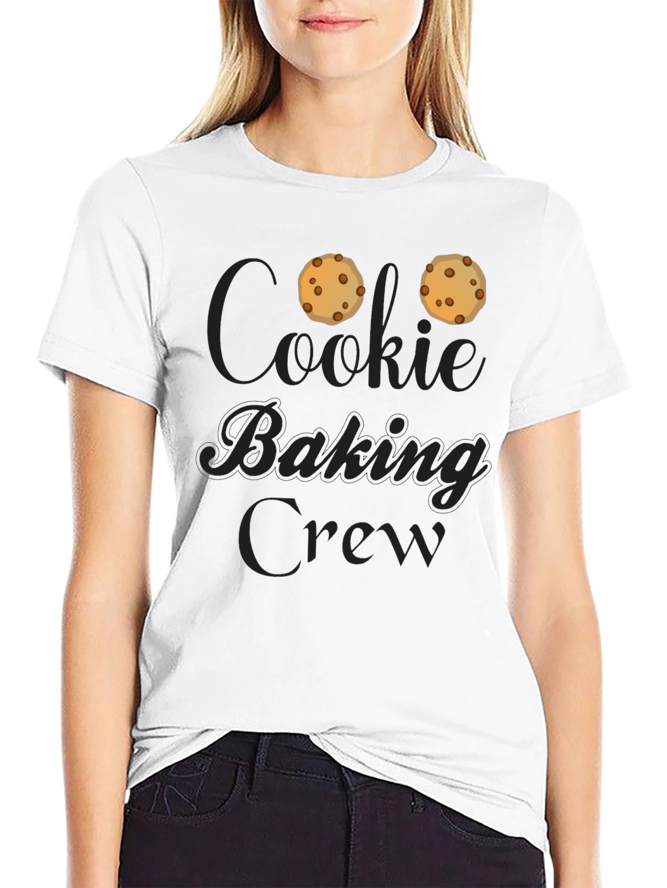 Black Cookie Baking Crew T-Shirt - Black view 9