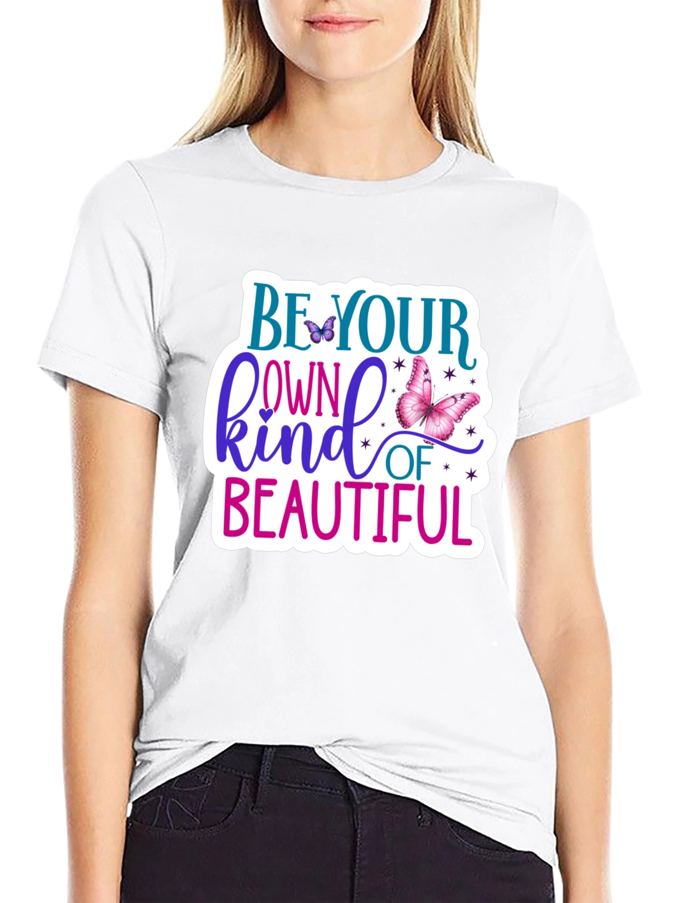 Black Be Your Own Kind of Beautiful T-Shirt view 9