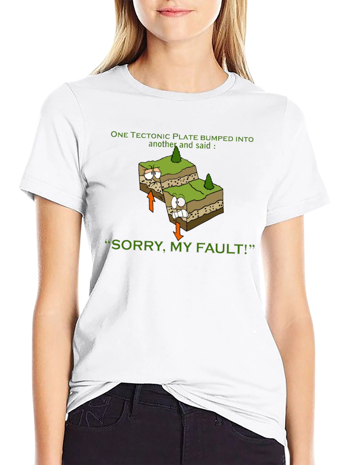 Black Funny Geology T-Shirt - "Sorry, My Fault!" view 9