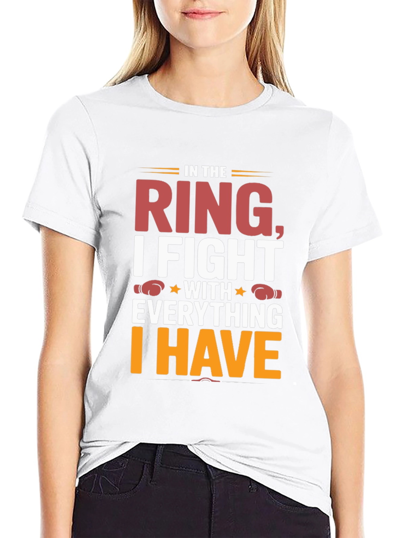 Black In The Ring I Fight Graphic T-Shirt view 9