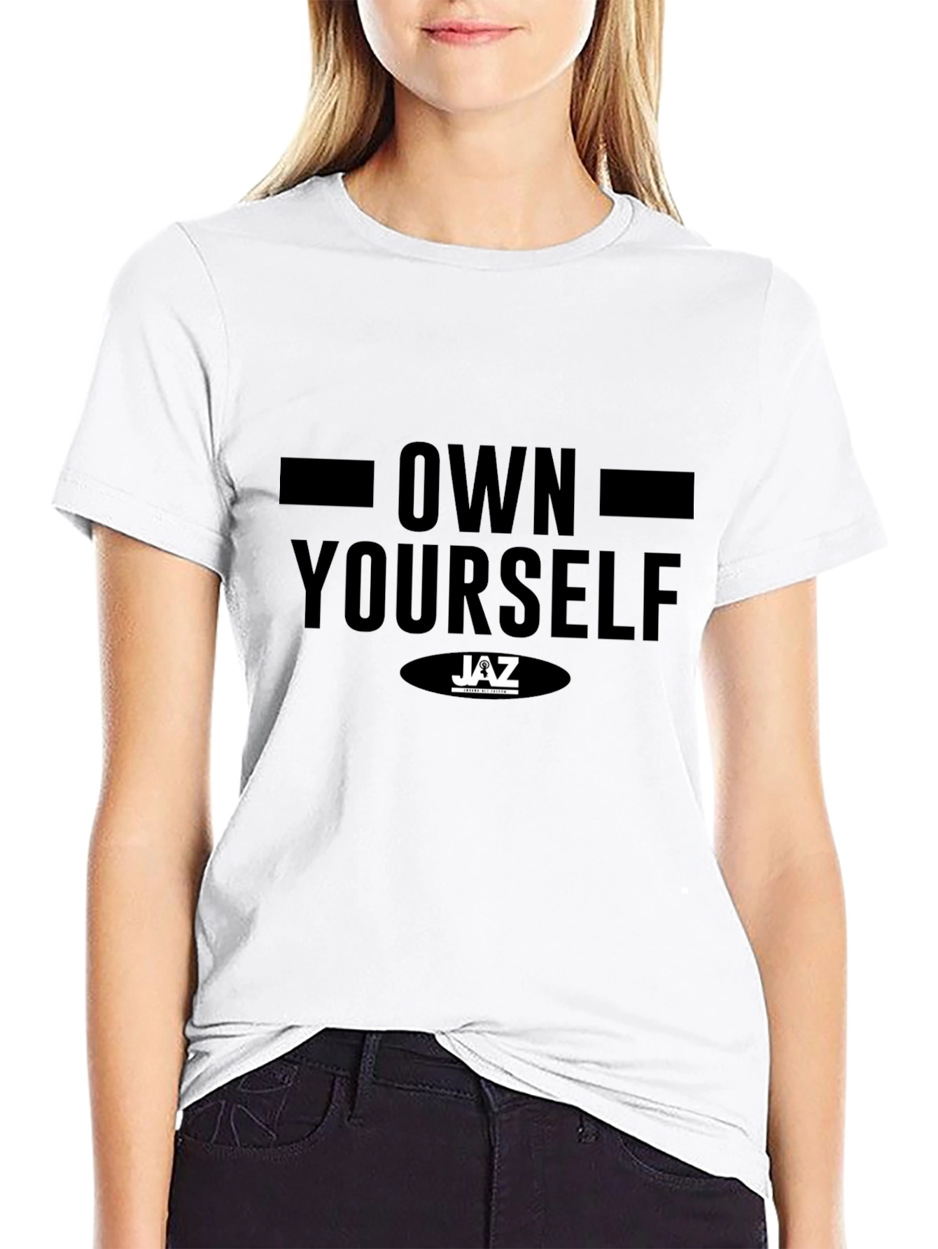 Black Own Yourself Black Graphic Tee - JAZ view 9