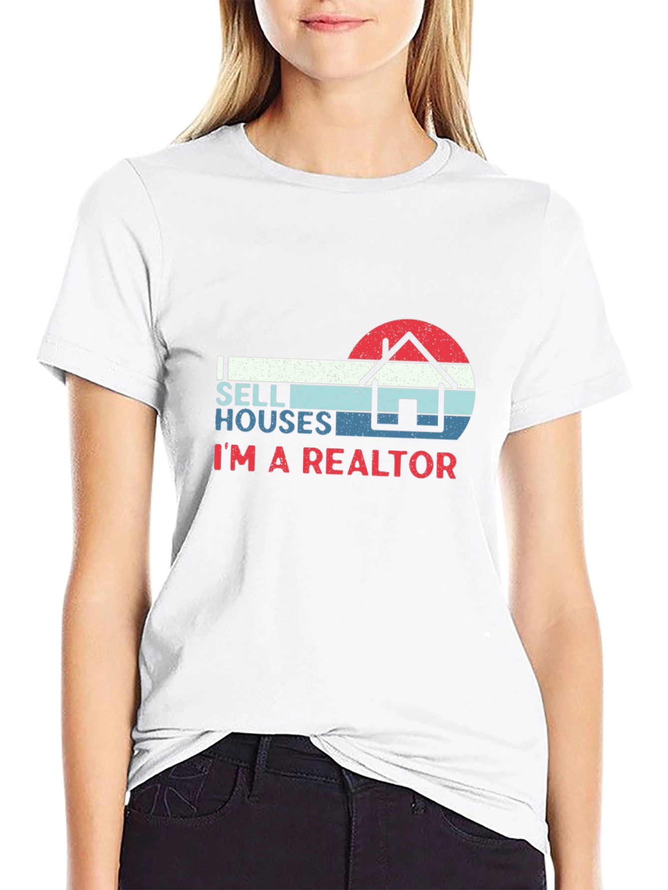Black Sell Houses I'm a Realtor Black T-Shirt view 9