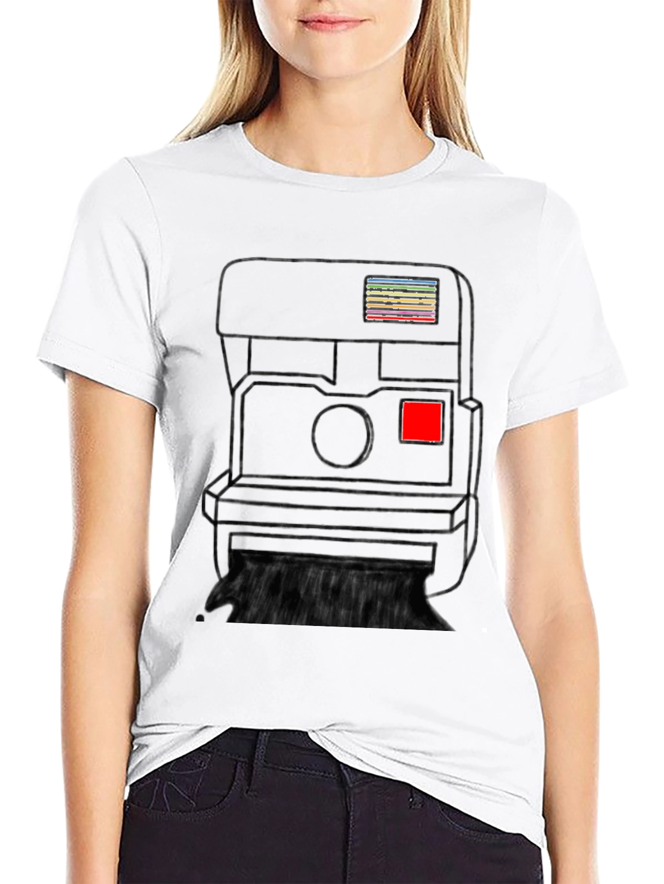 Black Vintage Camera Graphic Tee - Retro Style view 9