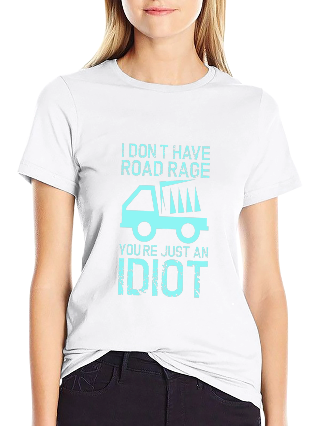 Black Road Rage Dump Truck Graphic Tee - Sarcastic Humor T-Shirt view 9
