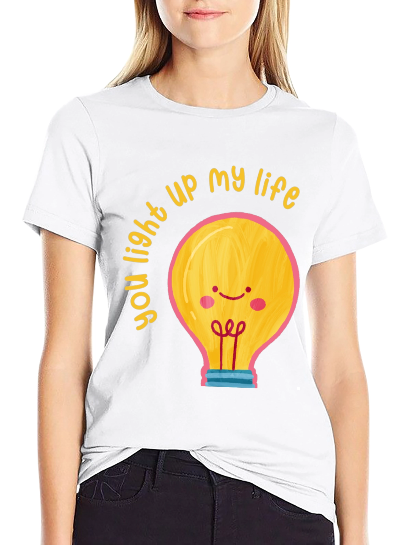 Black You Light Up My Life Graphic T-Shirt view 9
