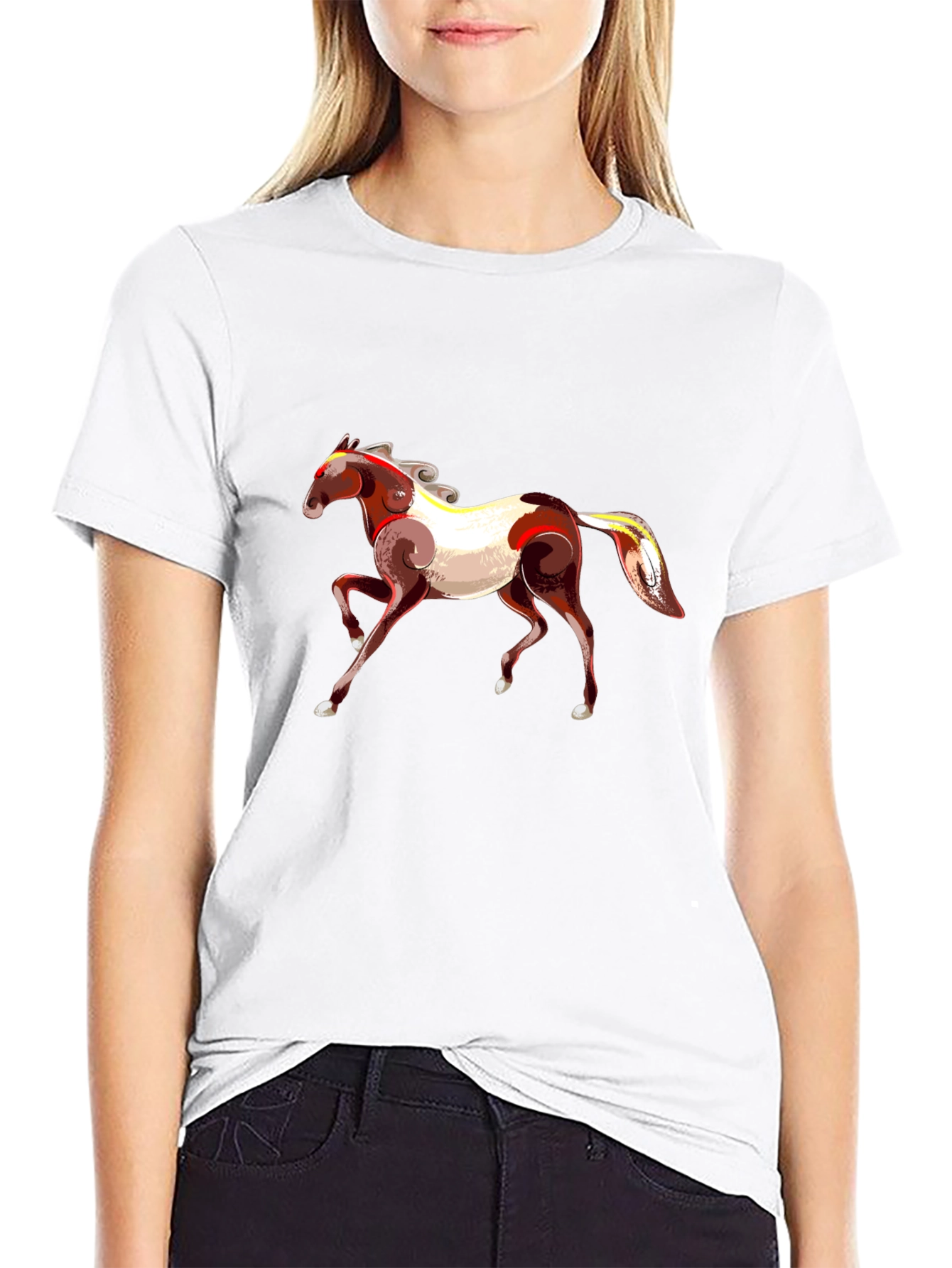 Black Horse Graphic Black T-Shirt view 9