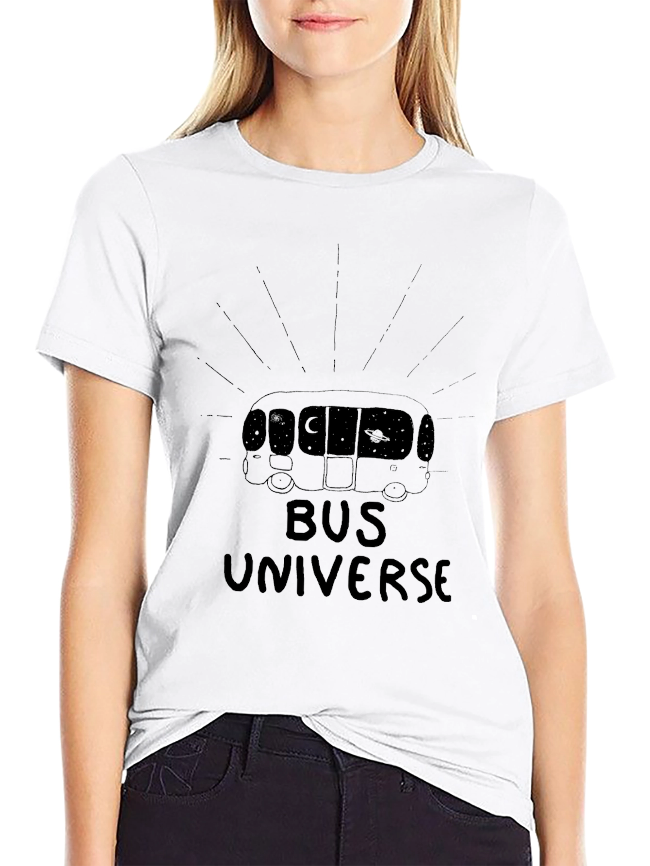 Bus Universe Black Graphic Tee - Stylish Cotton T-Shirt - 9