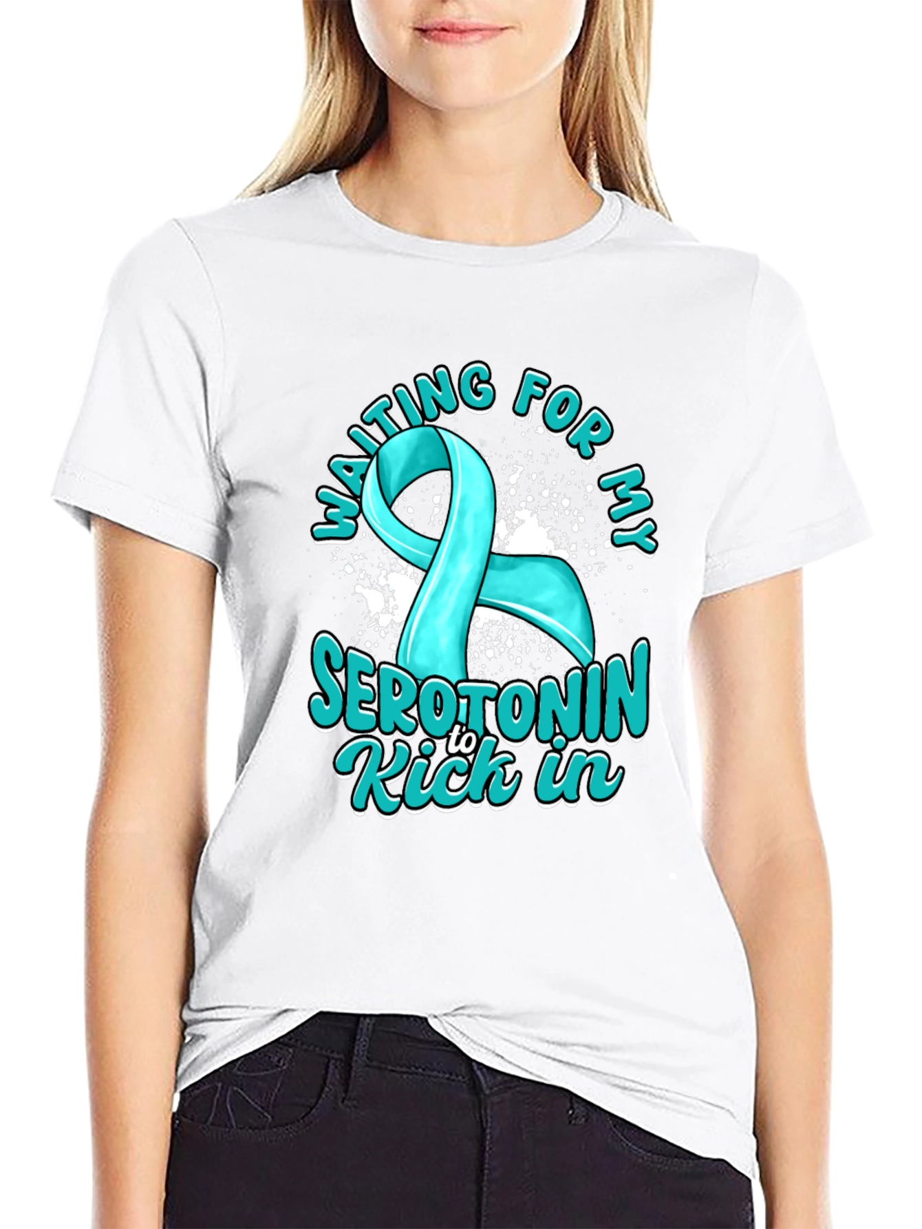 Black Serotonin Kick In T-Shirt Mental Health Awareness view 9