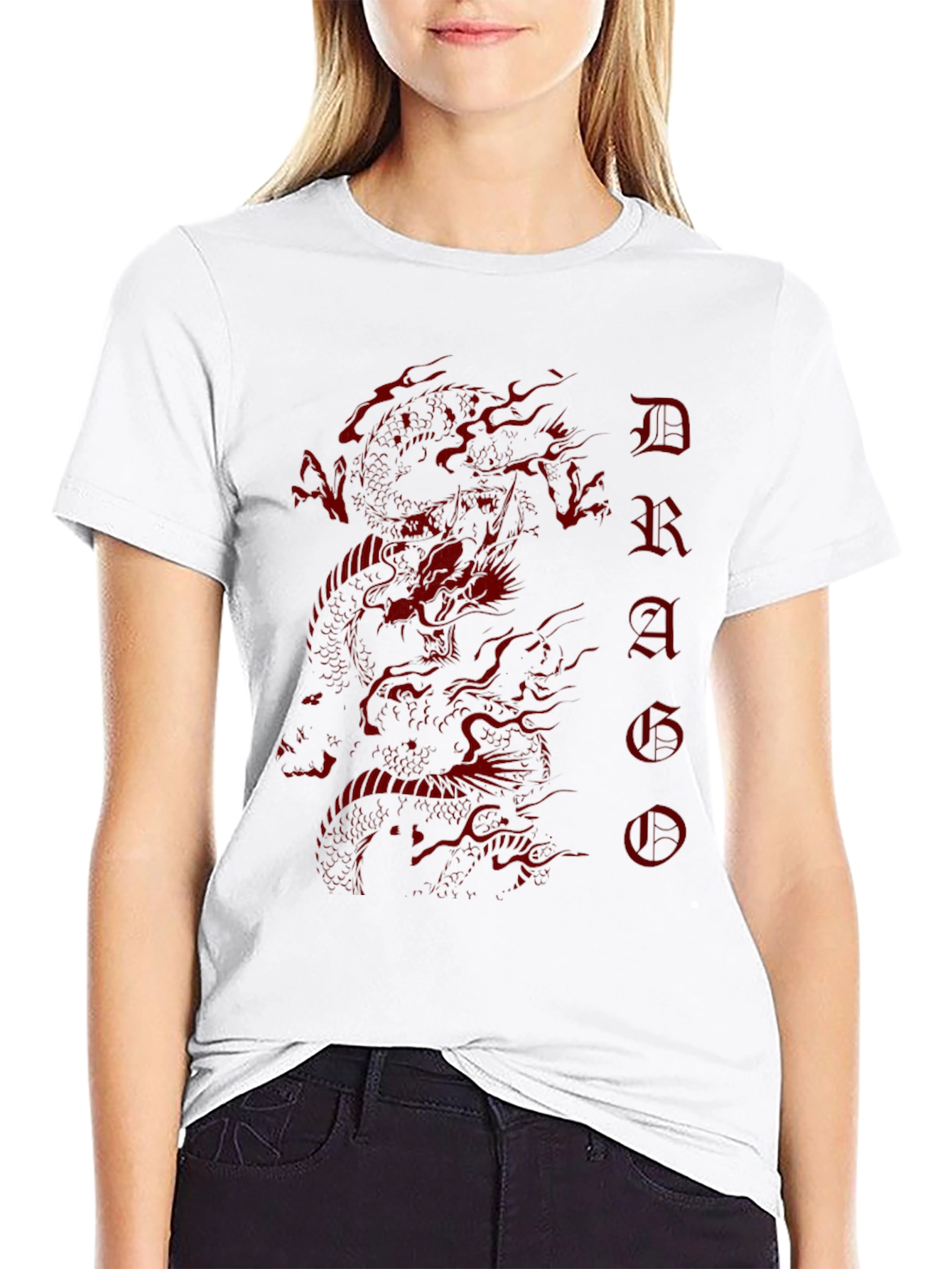 Black Dragon Graphic Tee - Men's Black Cotton T-Shirt view 9