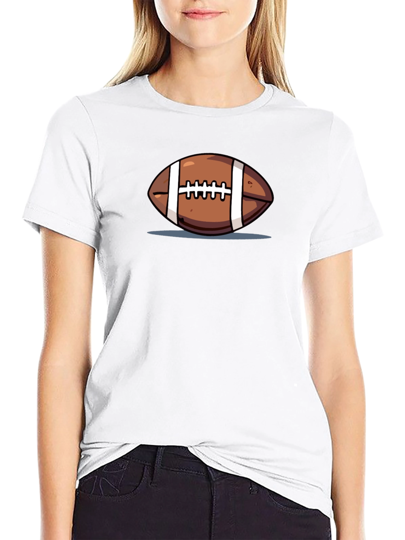 Black Football Graphic Black T-Shirt view 9