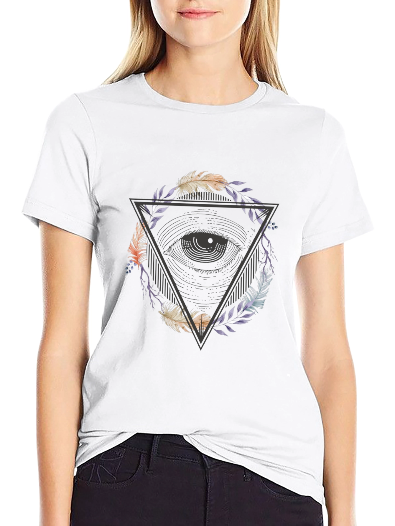 Black Eye of Providence Graphic Tee - Black view 9