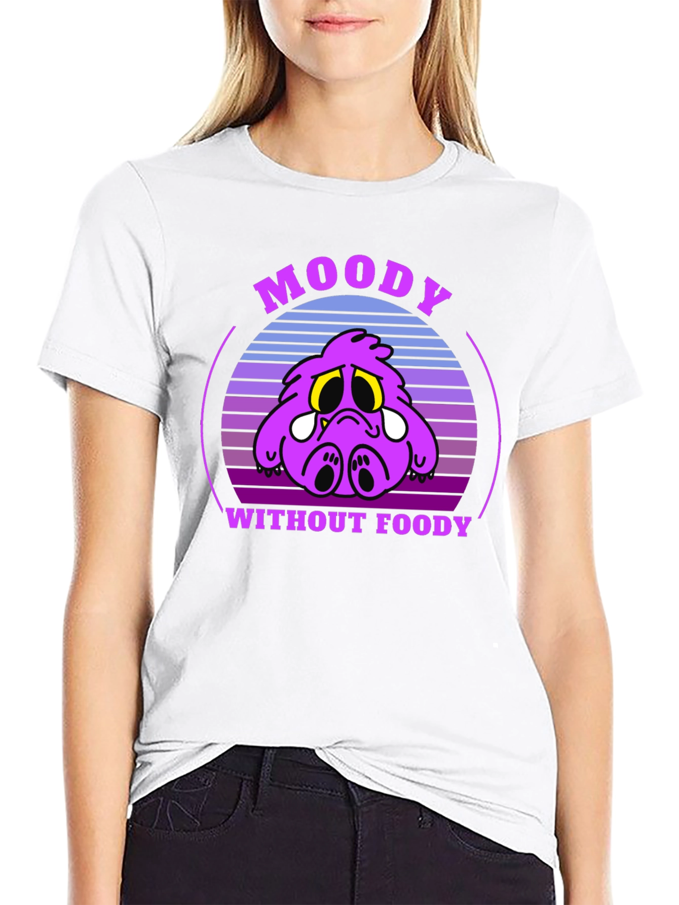 Black Moody Without Foody Graphic Tee view 9