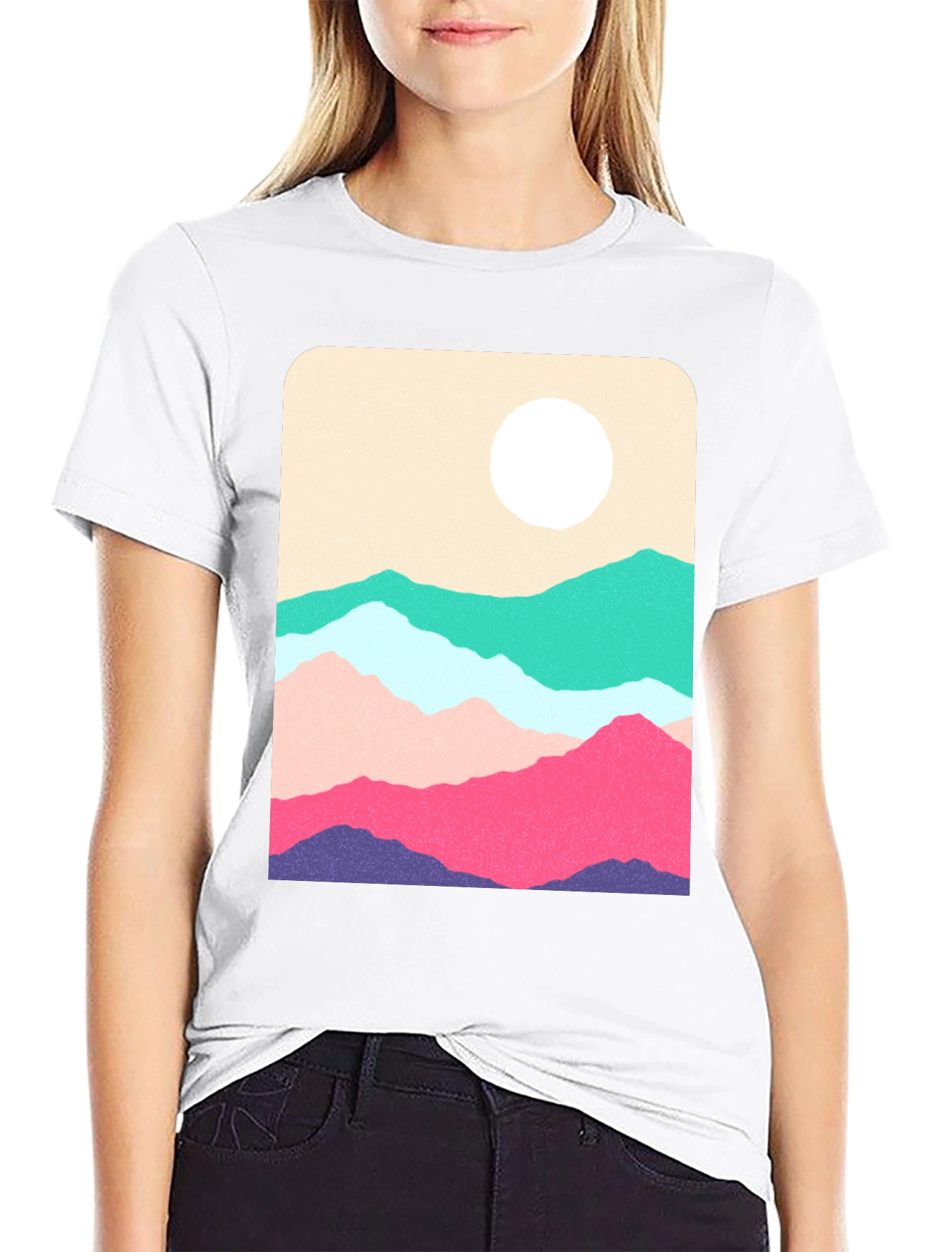 Black Mountainscape Graphic Tee view 9
